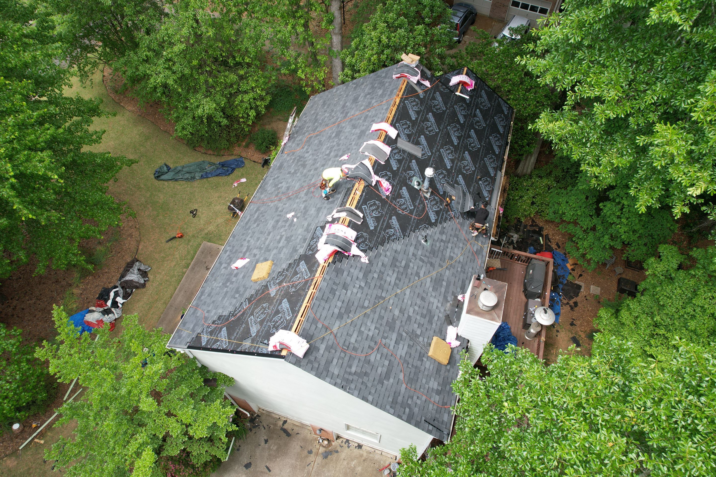 Residential Roof Replacement using Owens Corning Trudef Twilight Black by Inspector Roofing and Restoration