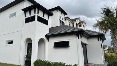 Bahama Shutters in Jet Black