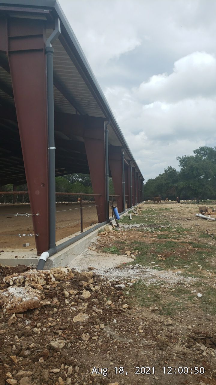 150K Equestrian center with 25K backup tank for potable water. by Hill Country Rain Water