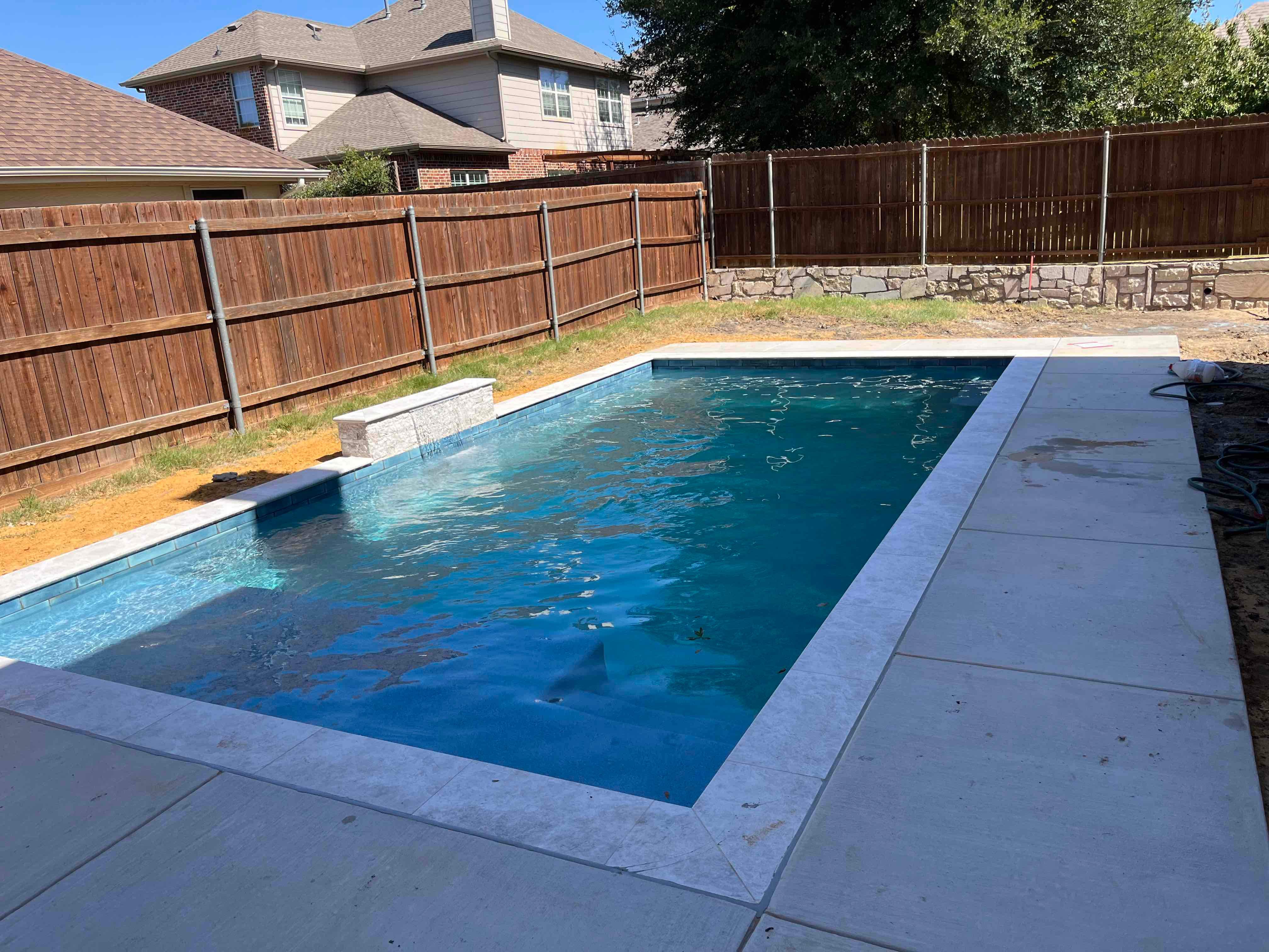 Geometric Pool with Raised Spa by Pinnacle Pools and Spas - DFW