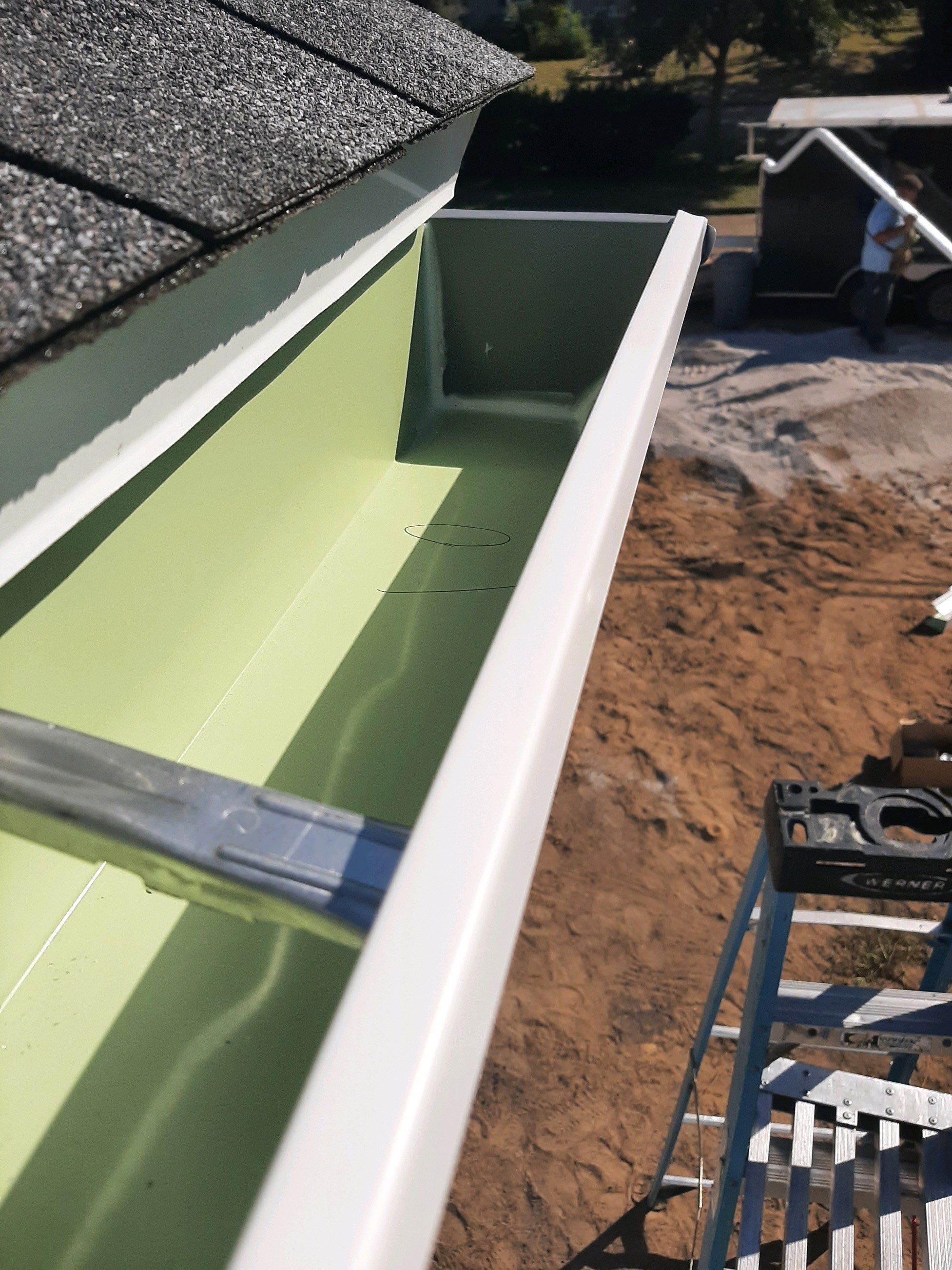 Gutter Installation using K-Style Seamless Gutters and Gutter Leaf Guards by Gutter Professors