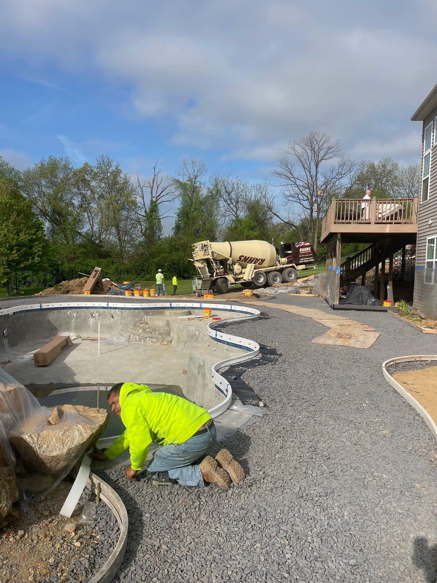 Stamped Pool Deck in Whitehall, PA by Architectural Concrete Design