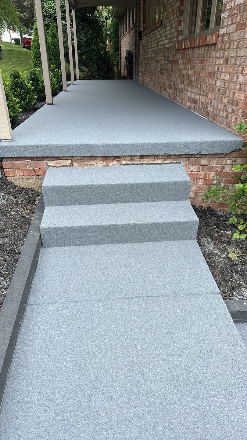 Twilight Garage, Walkway and Porch Project in Pittsburgh by Floors in a Day, Inc