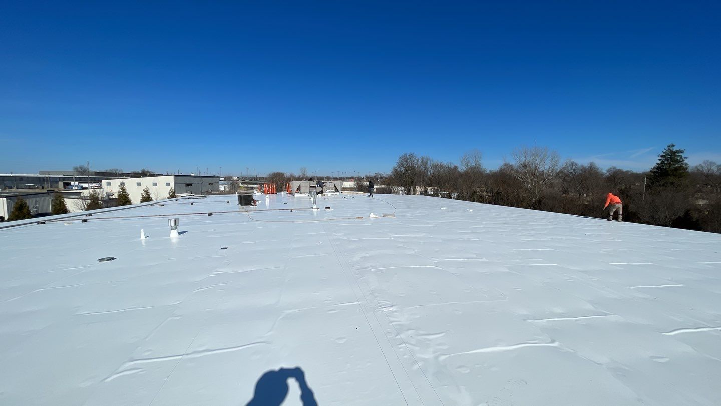 Commercial Flat Roof Install - IB PVC Membrane by Titan Commercial & Residential Roofing 