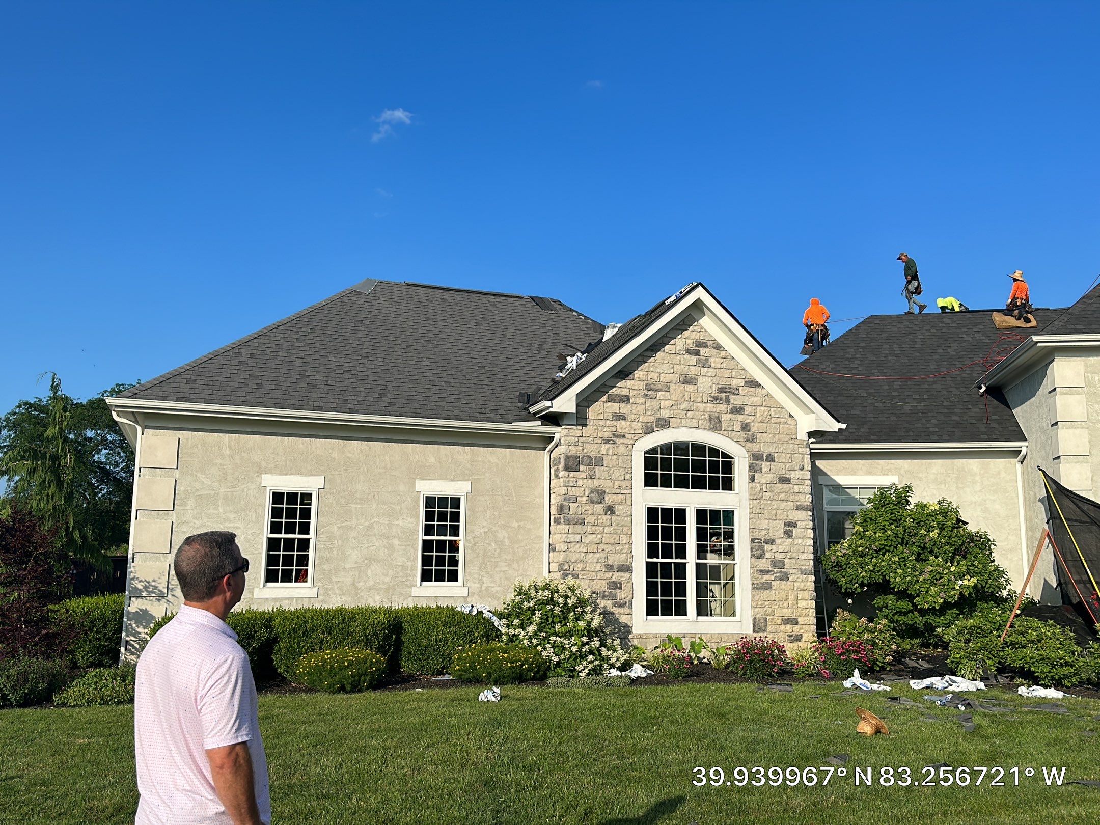 Residential Roofing Installation using Atlas Pinnacle Black Shingles by 614 Exteriors
