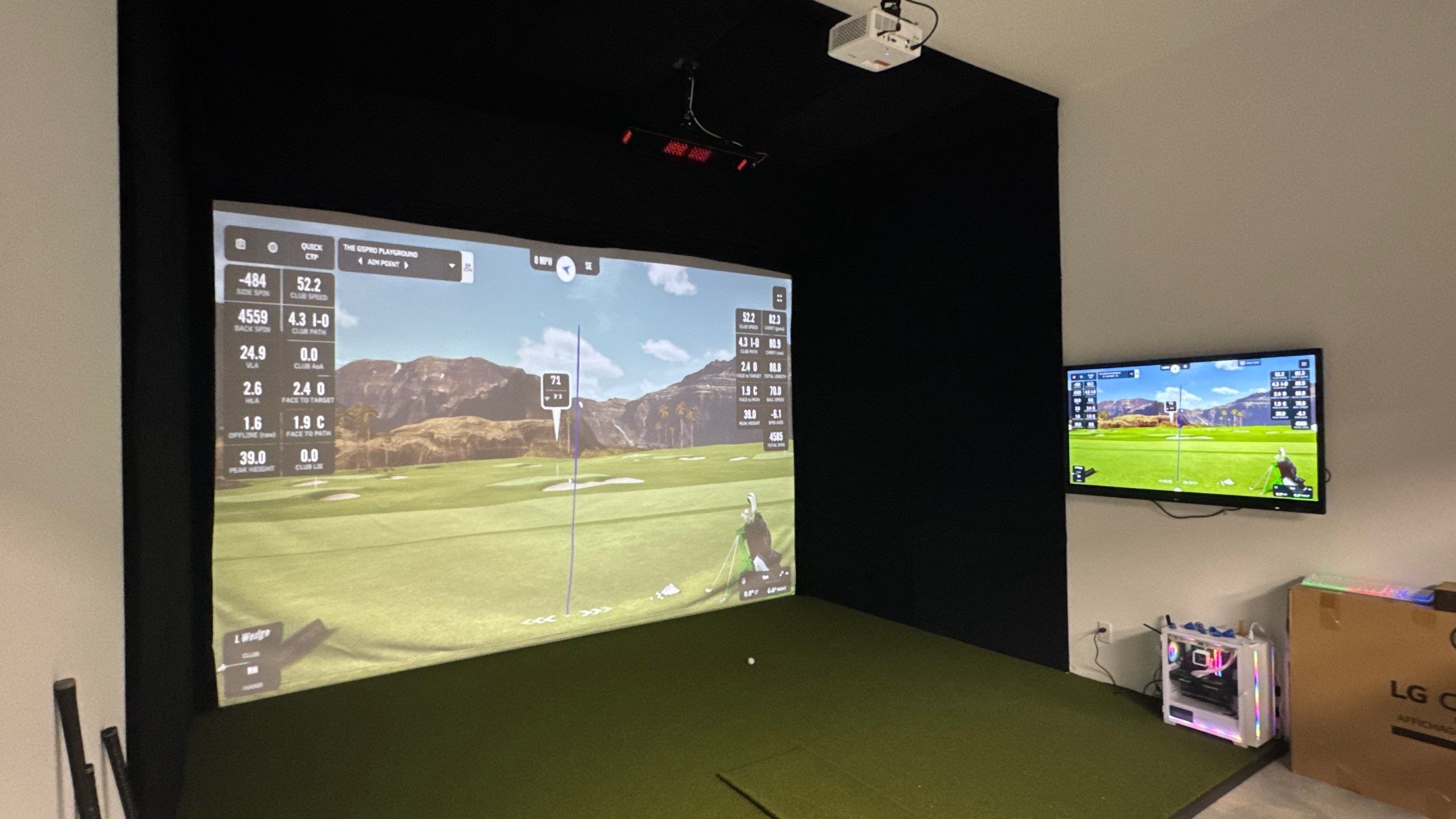 A Custom Golf Sim Made To Fit The Entire Room by Banner Garage