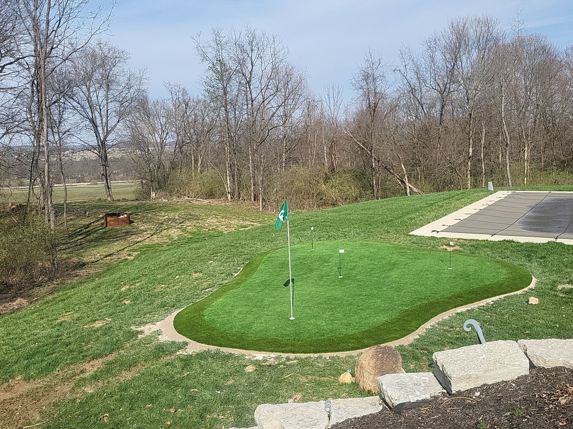 Residential Putting Green Installation in Enon, OH by Southwest Greens Midwest
