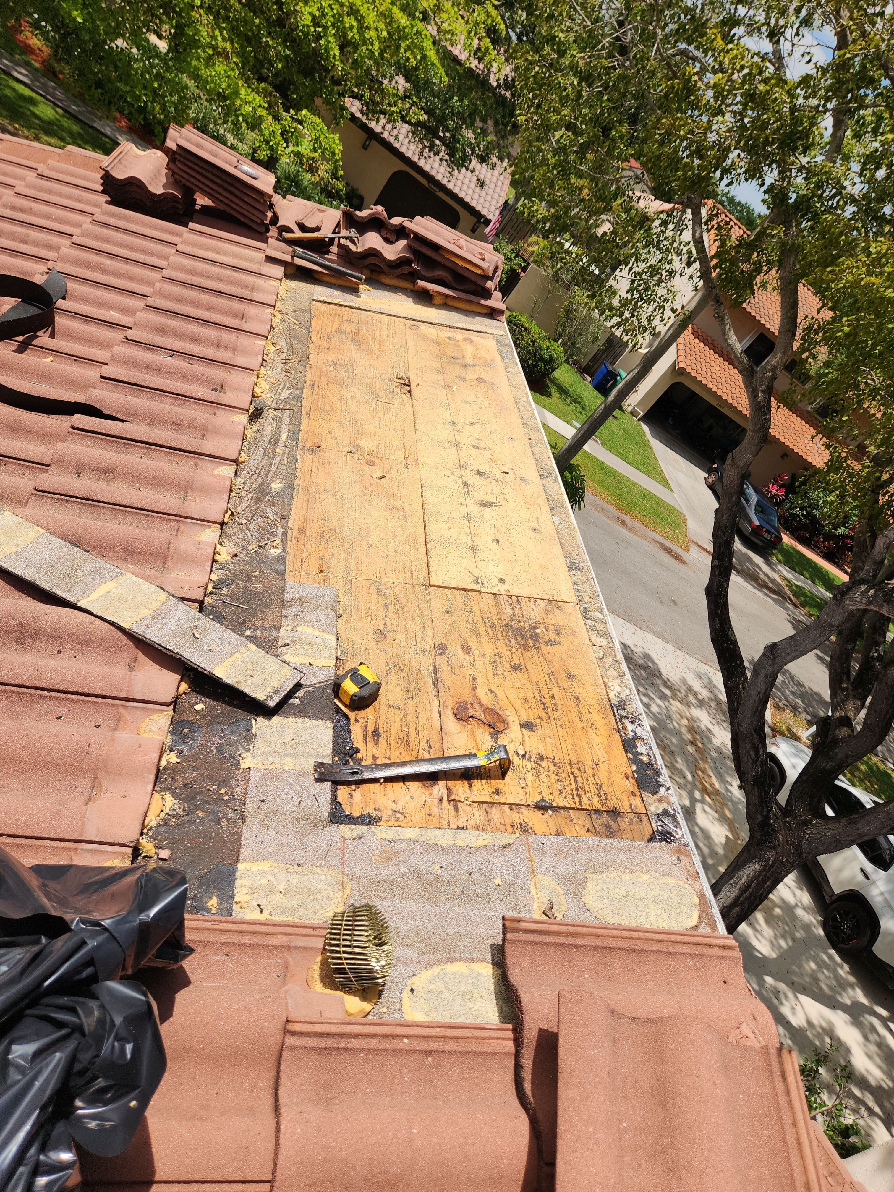 Clay Tile Roof Leak Repair and Sheathing Replacement in Hollywood by Aastro Roofing