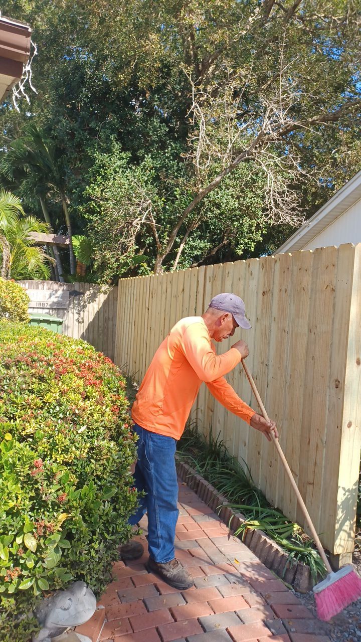 Bradenton, FL 6ft. Tall White Vinyl Privacy & Board on Board Wood Fence by Asap fence and gates, LLC