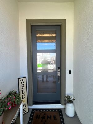 Exterior Door with 3 Panel Glass