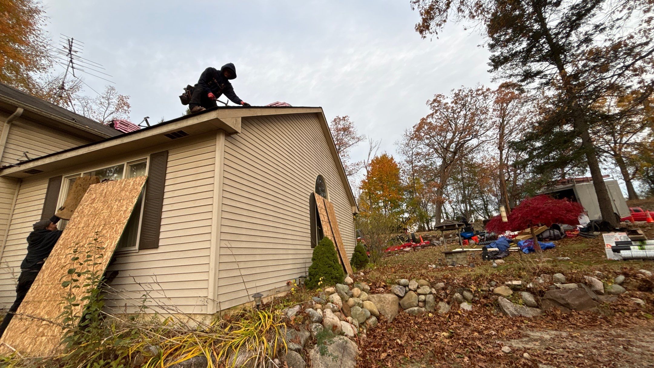 Roof Replacement using Owens Corning Driftwood by 180 Contractors