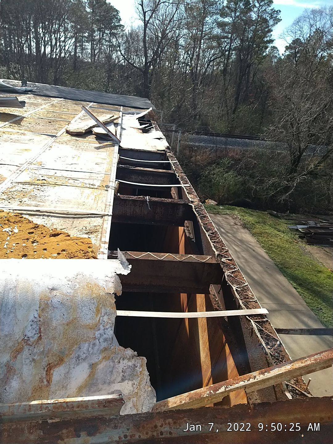 Commercial Roofing Installation using Aluminum Roofing panels by Hostetler Roofing