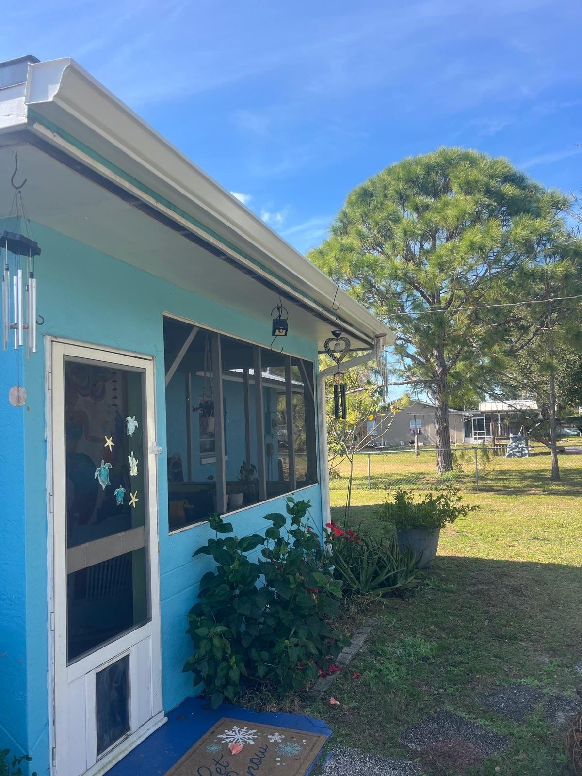 Aluminum Downspouts with Splash Guards in Fort Myers FL by Gutter Professors