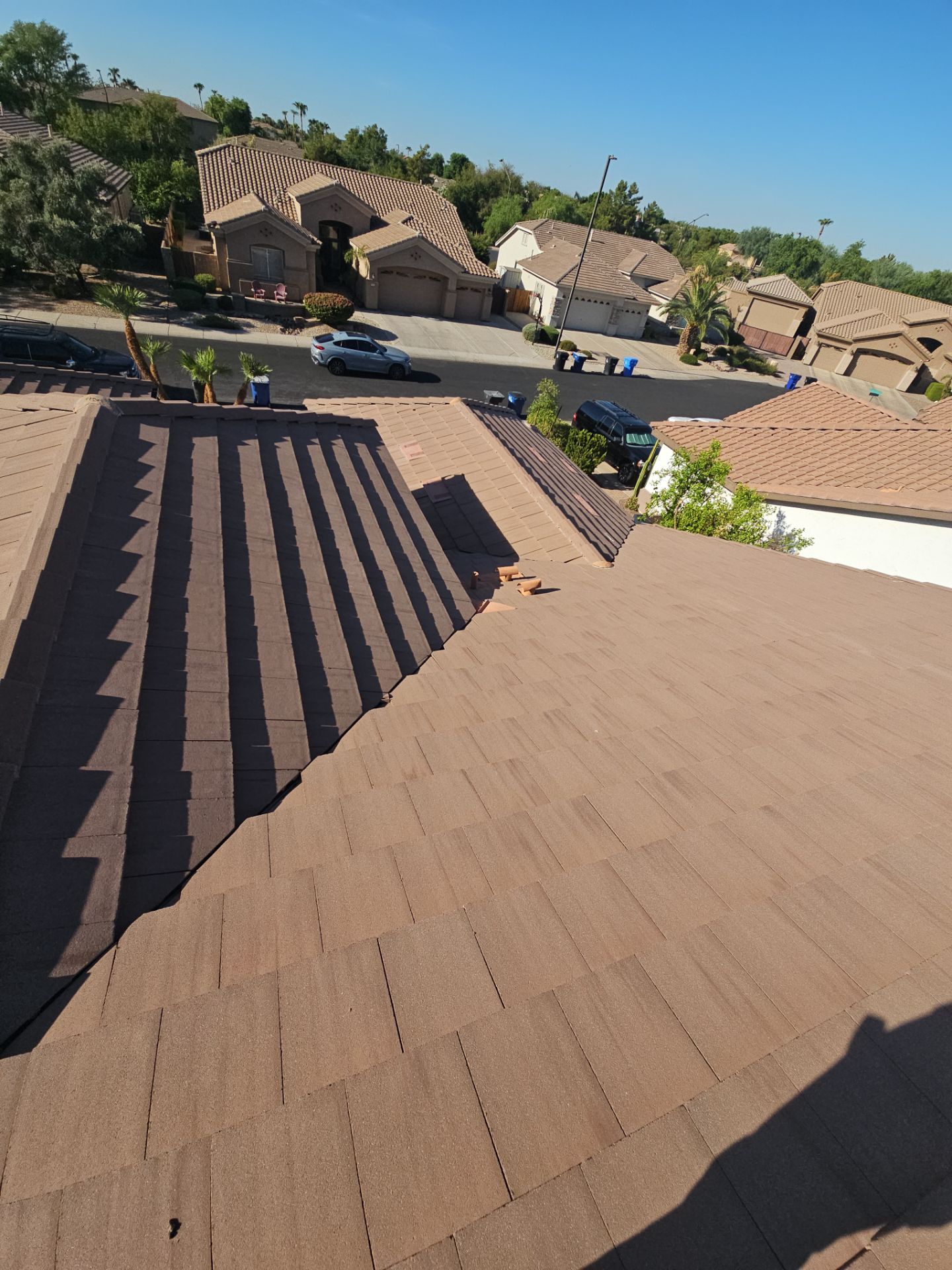Residential Roofing Installation using Concrete Tile by Weather-Tite Exteriors LLC