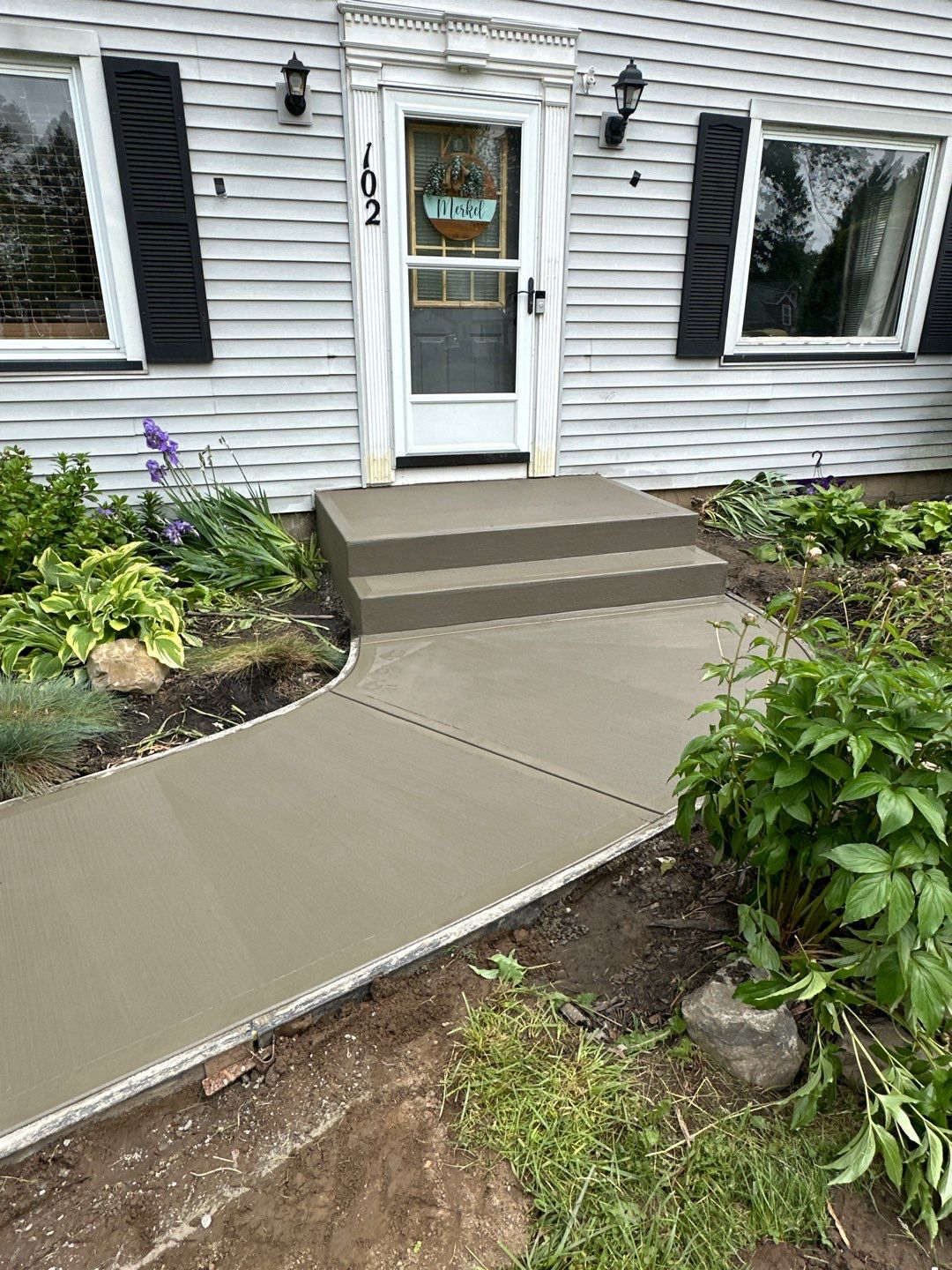 Broom Finish Walkway  by NG Masonry & Construction LLC
