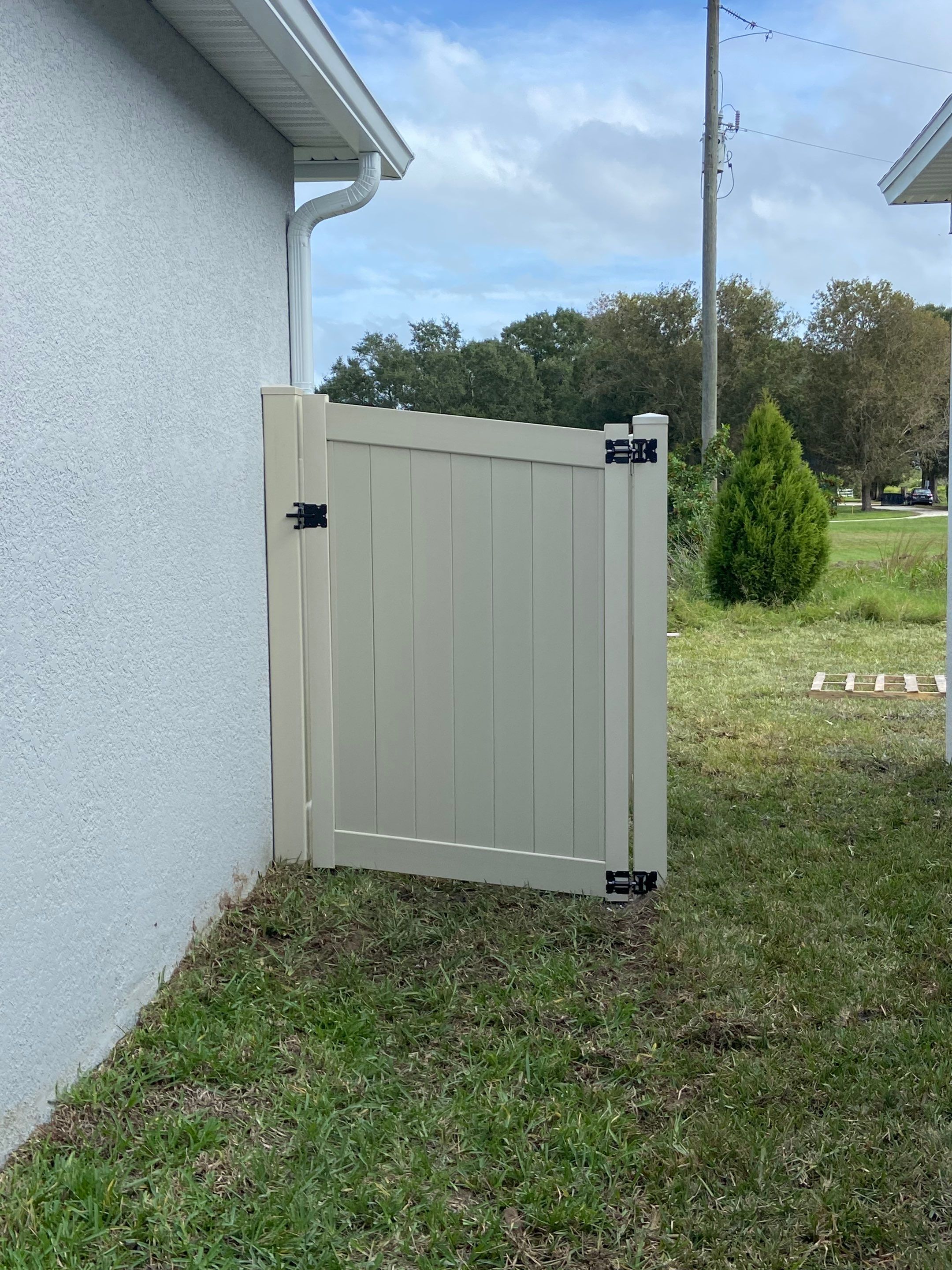 Bradenton, FL 6 ft. Tall Tan Vinyl Privacy Fence  by Asap fence and gates, LLC