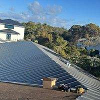 24ga 1.5" Mechanical Seam Matte Black  by Total Roofing System The Metal Roof Experts