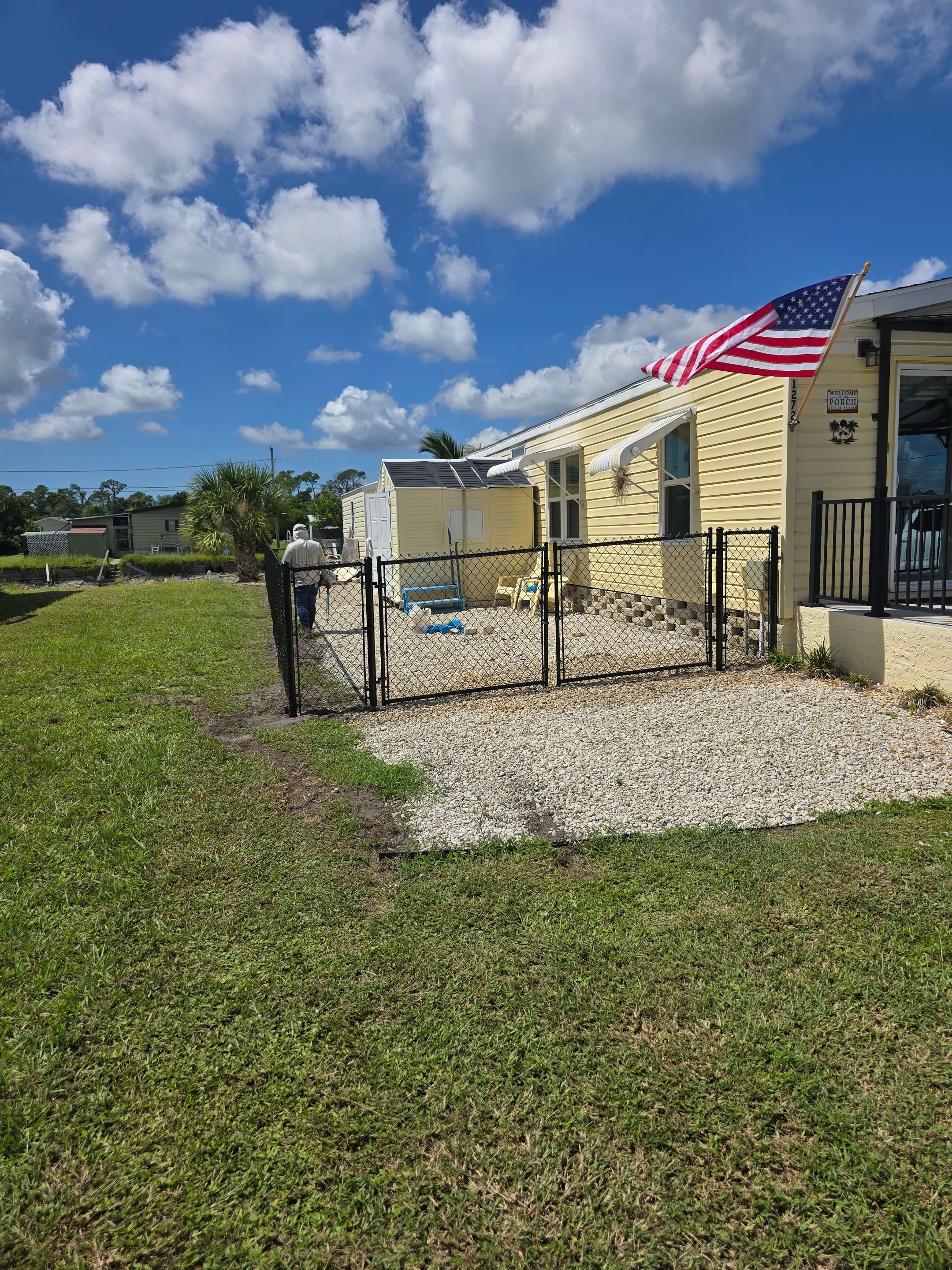 Englewood Waterfront Property Chain Link and Vinyl Fence Installation by True Fence LLC