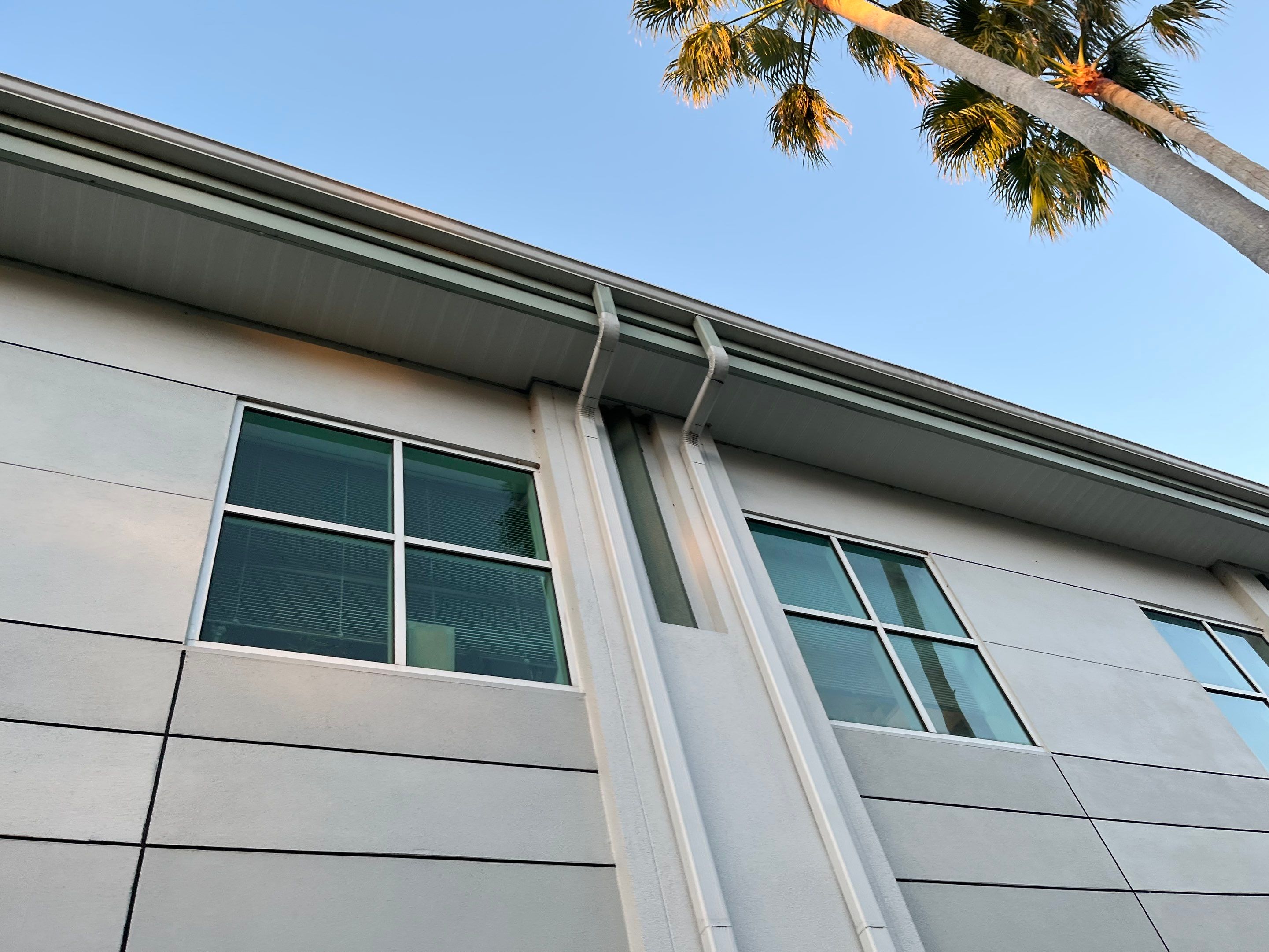 6-Inch White Seamless Gutters in Sarasota FL by Gutter Professors