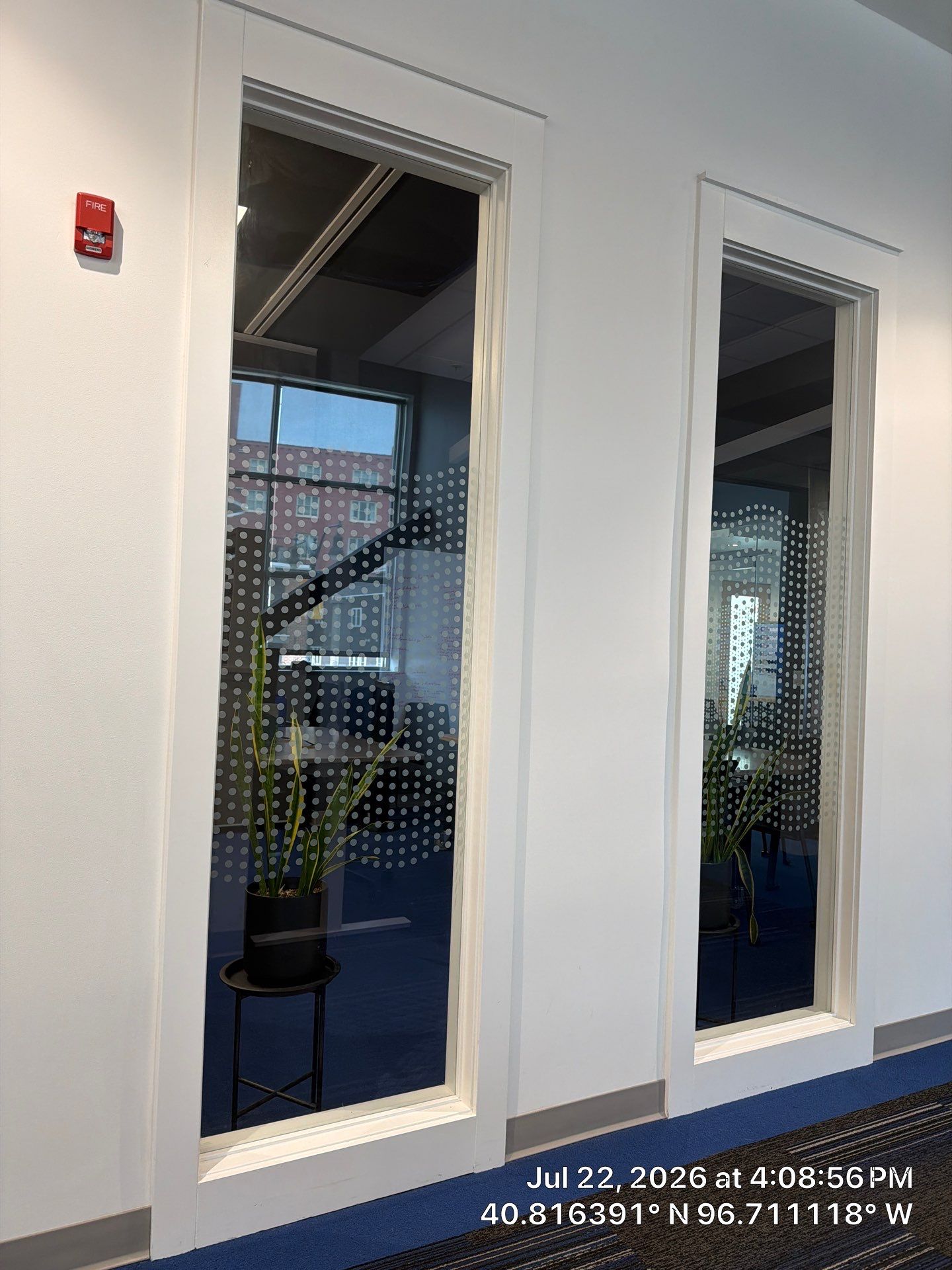 Lincoln Commercial Office Remodel with Glass Doors and Acoustic Baffles by CompanyCam Sales Demo
