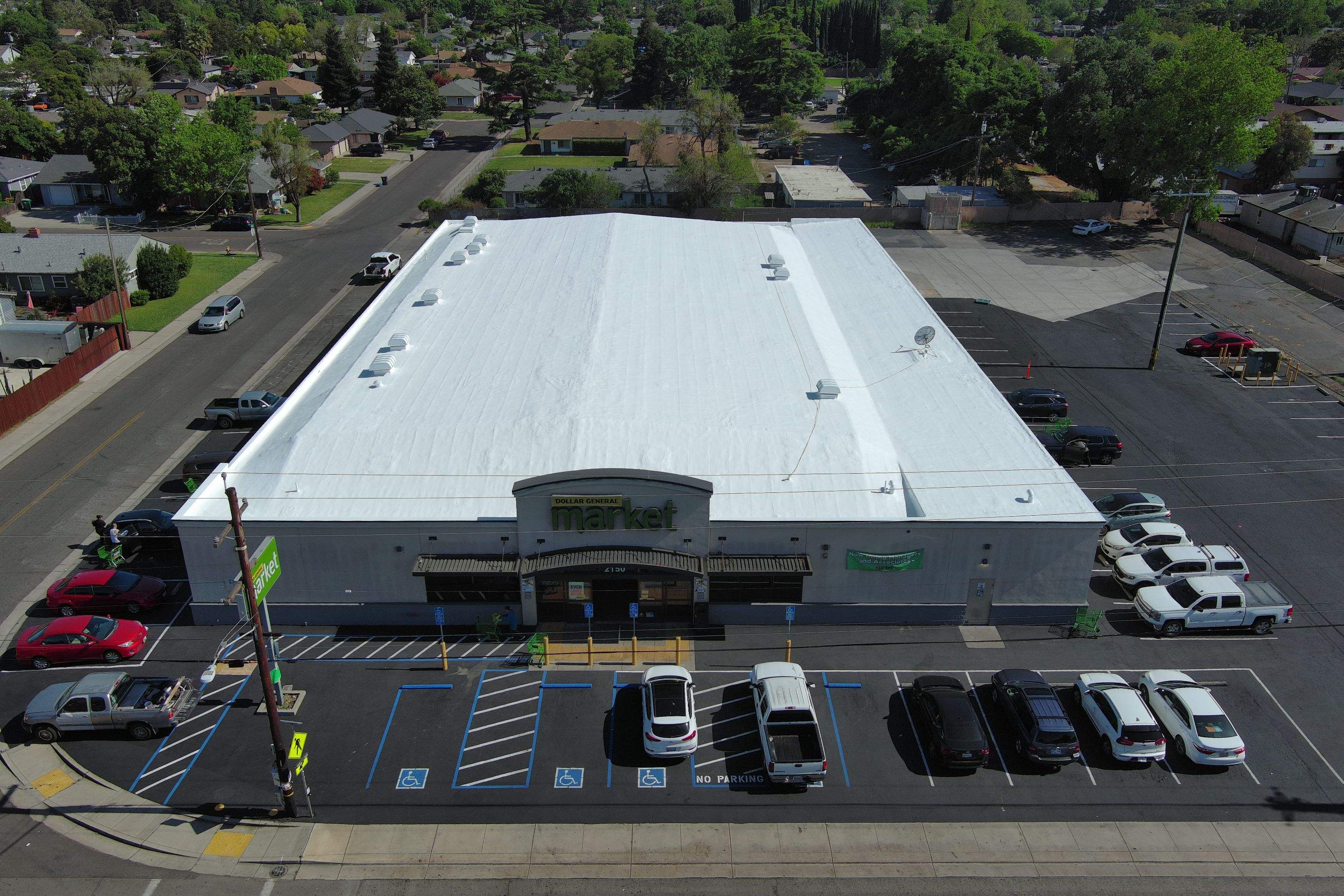 Foam Refurbish using Conklin Benchmark/PUMA XL coatings and spray foam by Straight Edge Roofing Inc