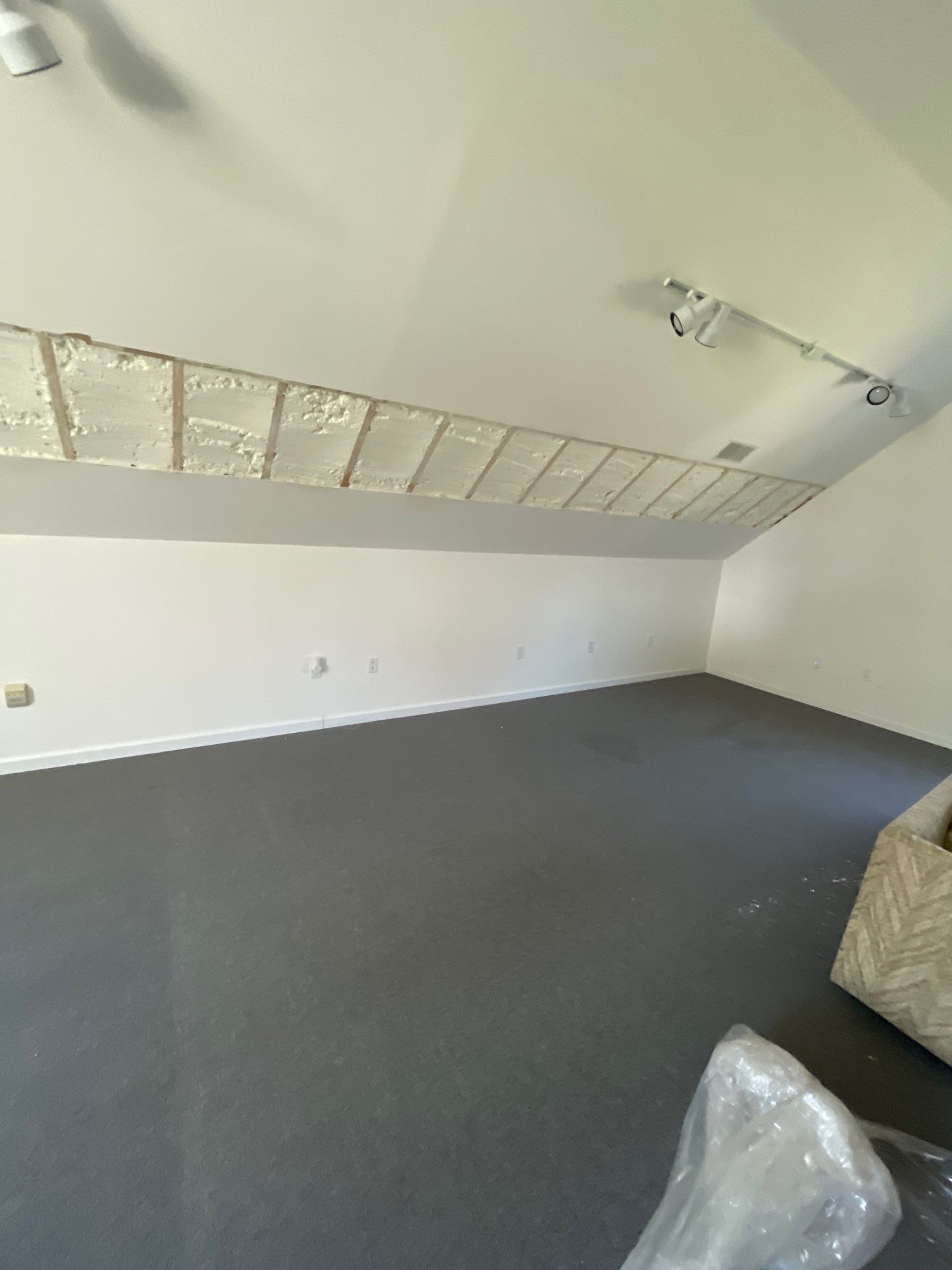 Attic Insulation using open cell spray foam by NYS Foam & Energy