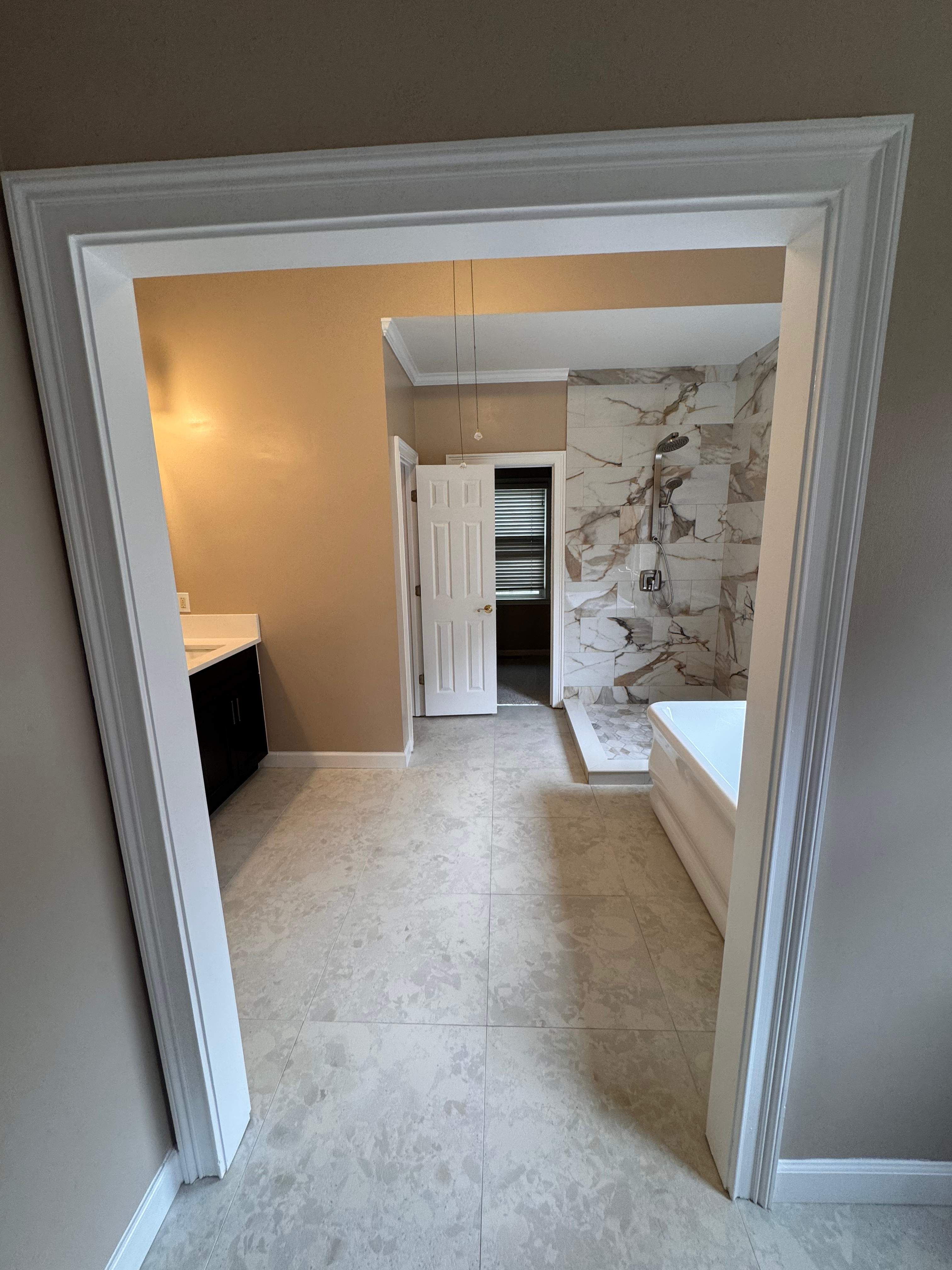Master bathroom renovation by Prudencio