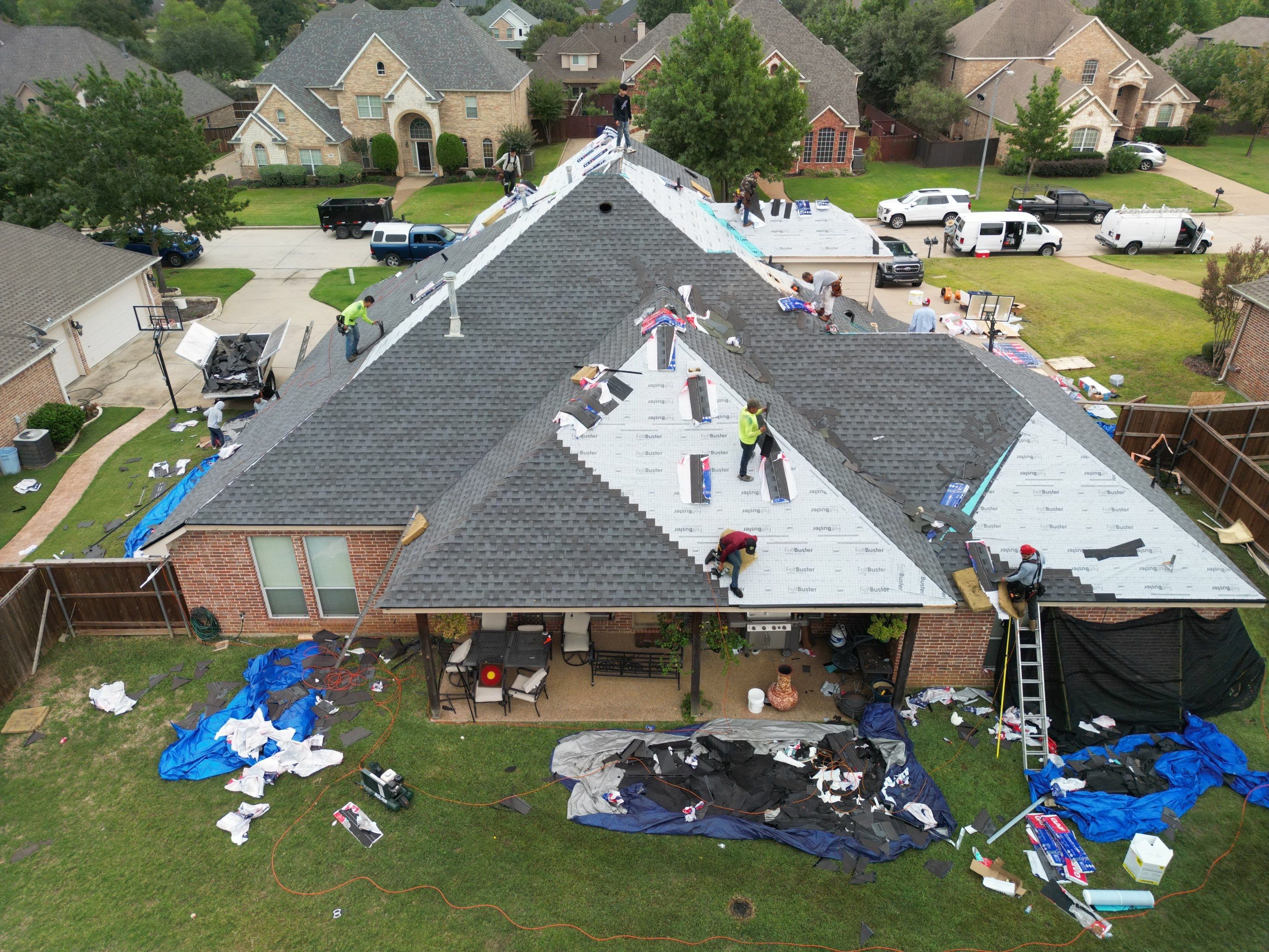 Full Roof Replacement in Mansfield Texas - GAF MasterElite Golden Pledge 25 year Warranty by First United Roofing & Construction
