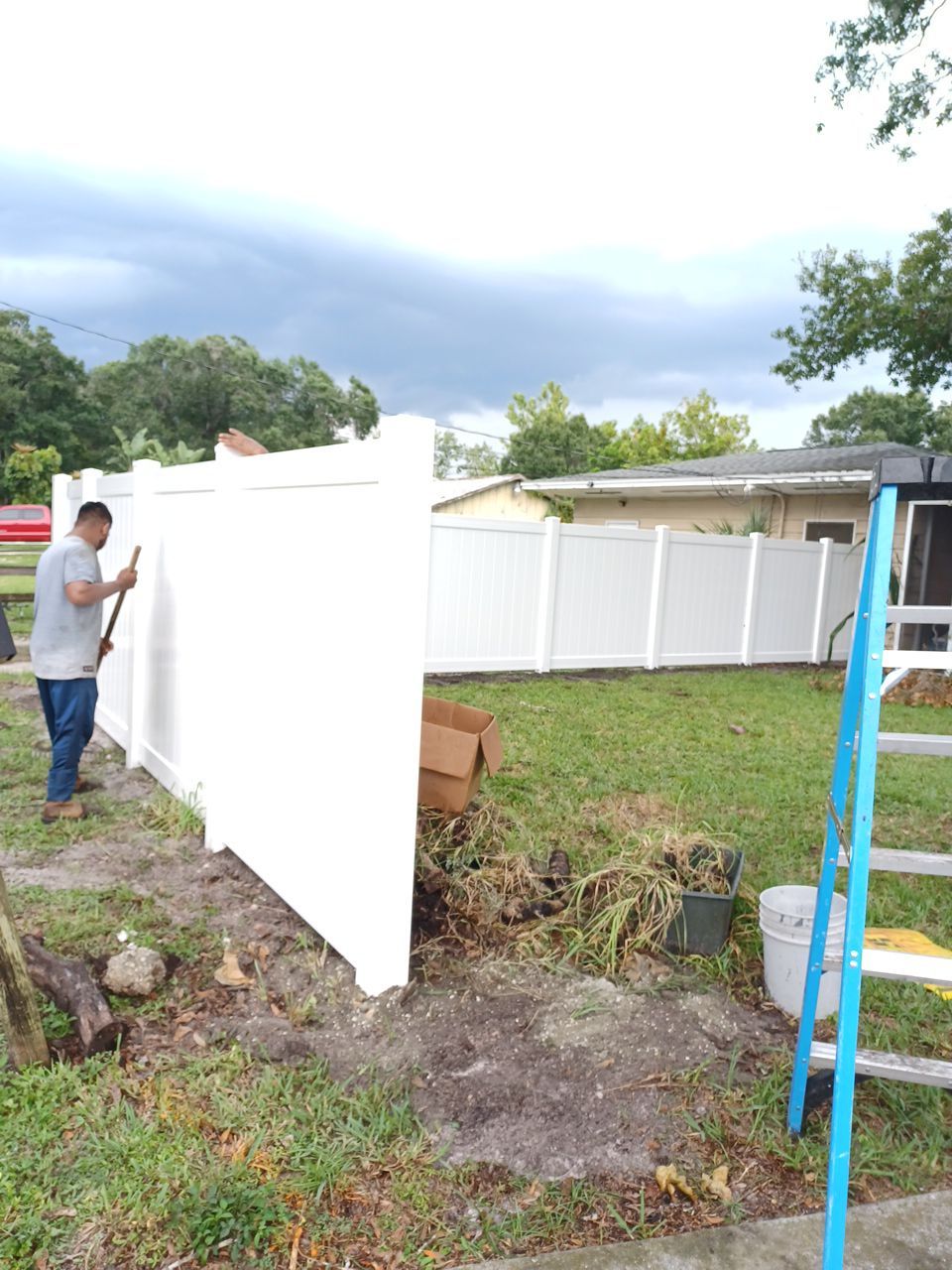 Sarasota, FL 6ft. Tall White Vinyl Privacy Fence by Asap fence and gates, LLC