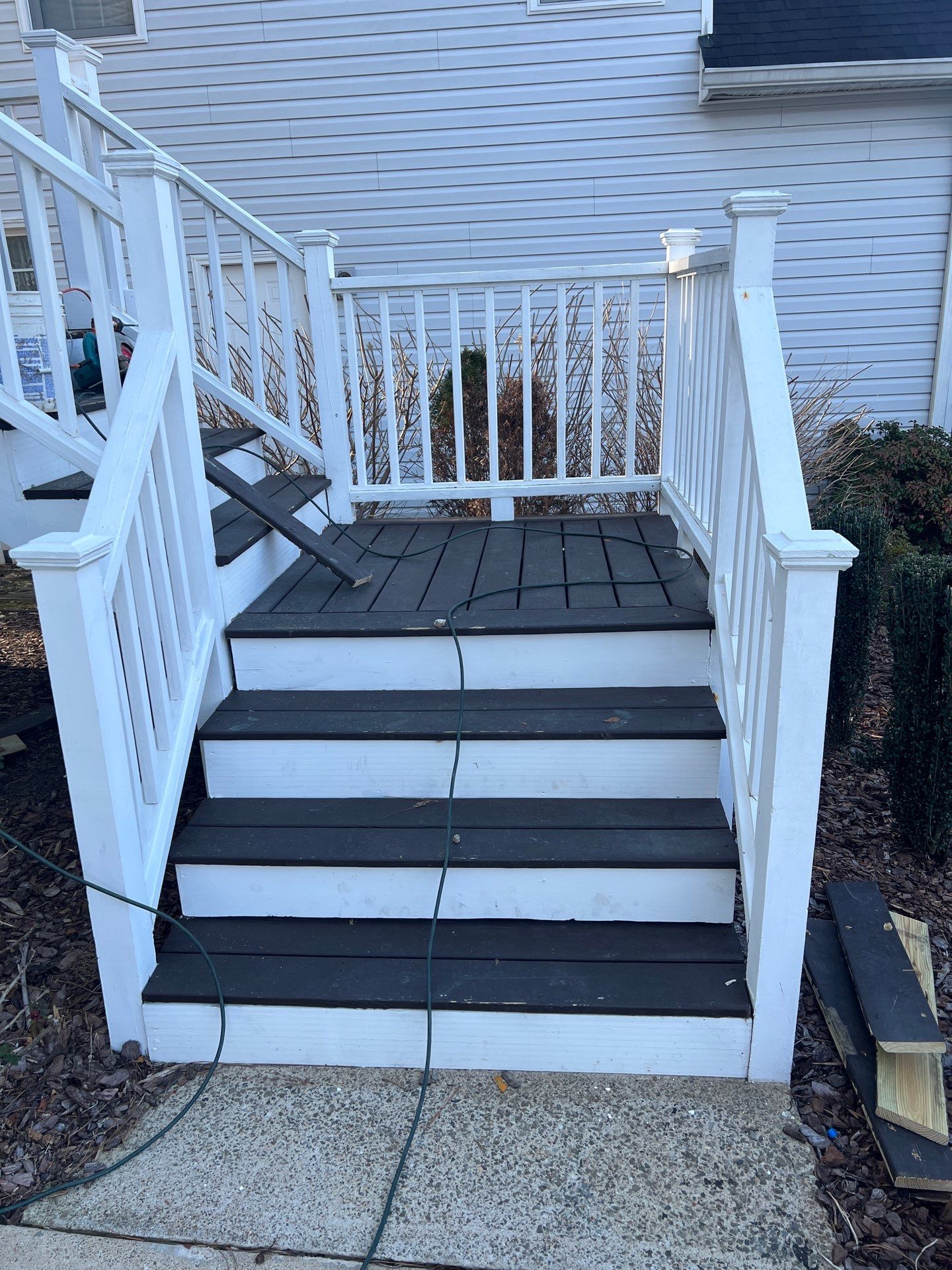 Composite Stair Tread and Railing Replacement in Marietta, Georgia by Swift Home Renovations
