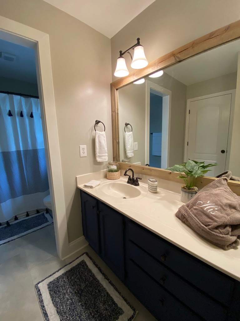 Russet Master Bath by Pillar and Pine