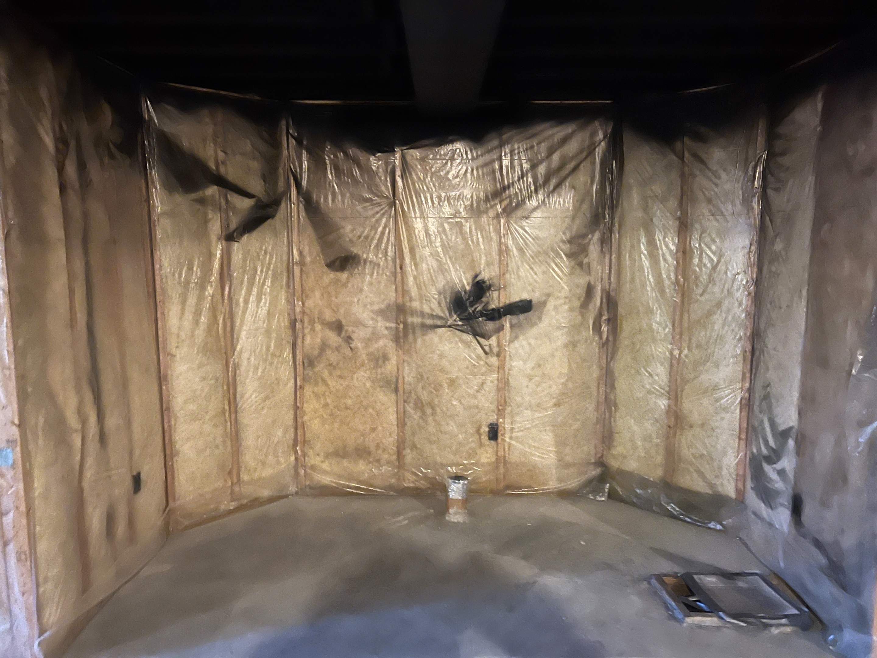 Basement Remodel w/ LVP Flooring & Exposed Ceiling by Chagnon Building & Remodeling LLC