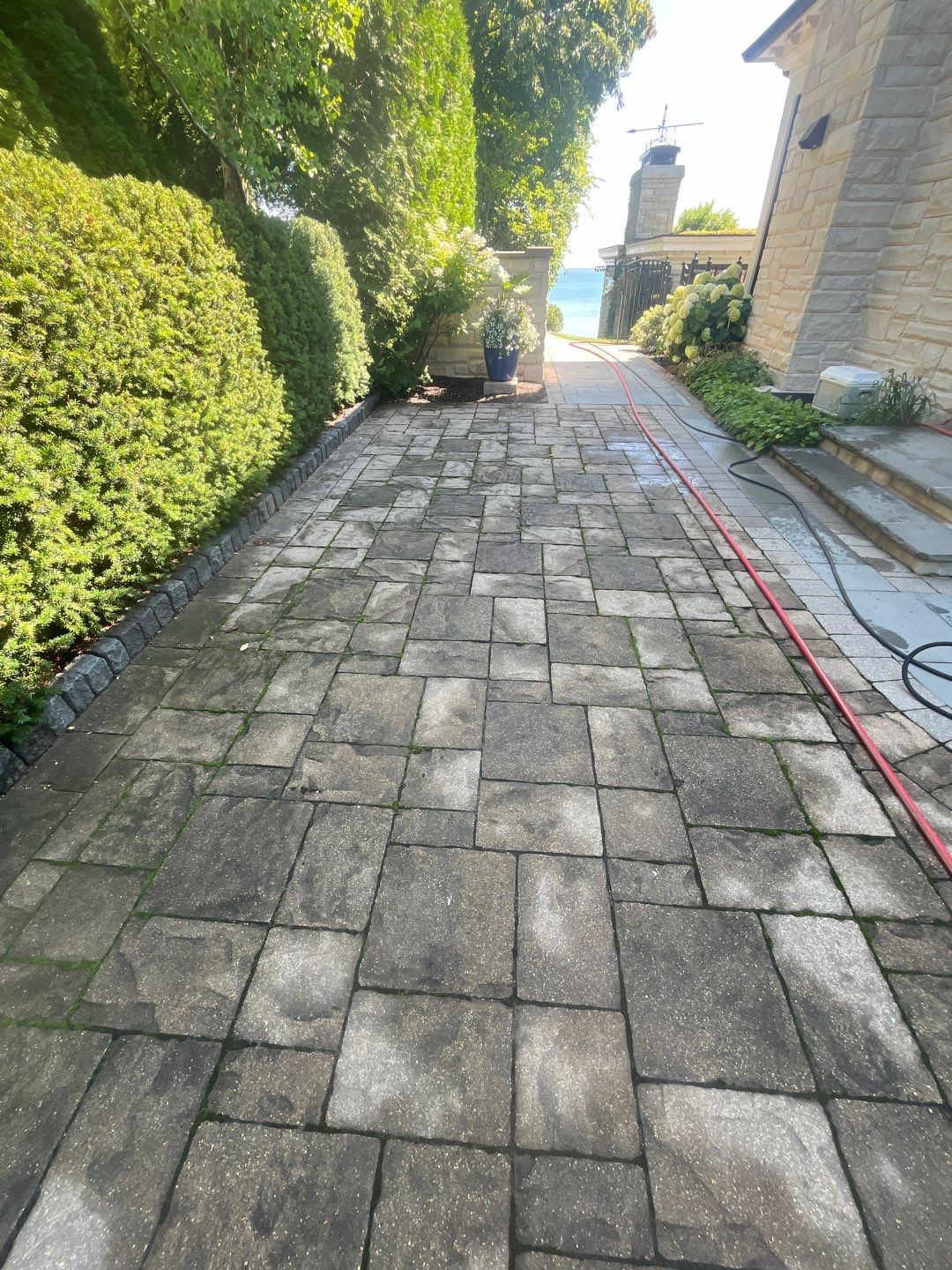 Brick paver clean, sand and seal.  using Surebond SB-1300 by Northern Power Washing LLC.