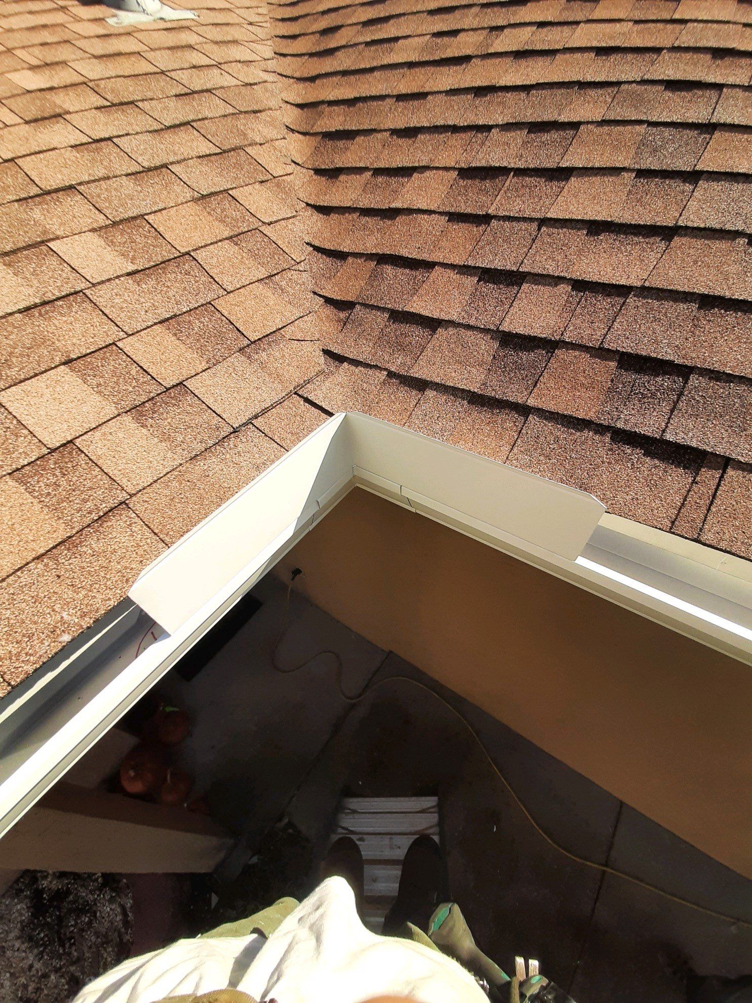 Seamless Gutter Installation using White K-Style Gutters by Gutter Professors