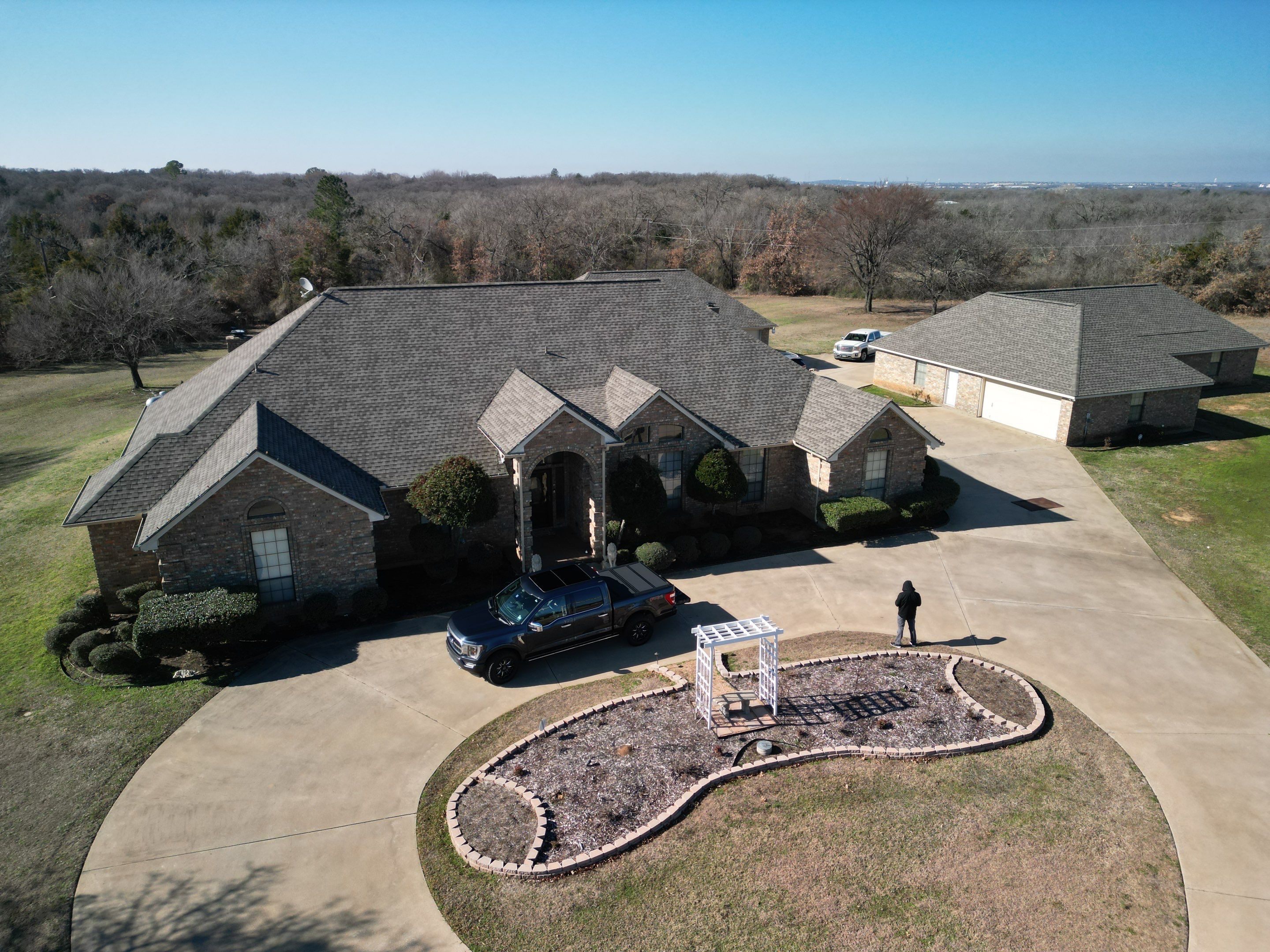 Rendon Forth Worth Texas Large Estate - Roofing Installation using GAF Timberline Armorsheild 2 Class 4 Impact Resistant Shingle System by First United Roofing & Construction