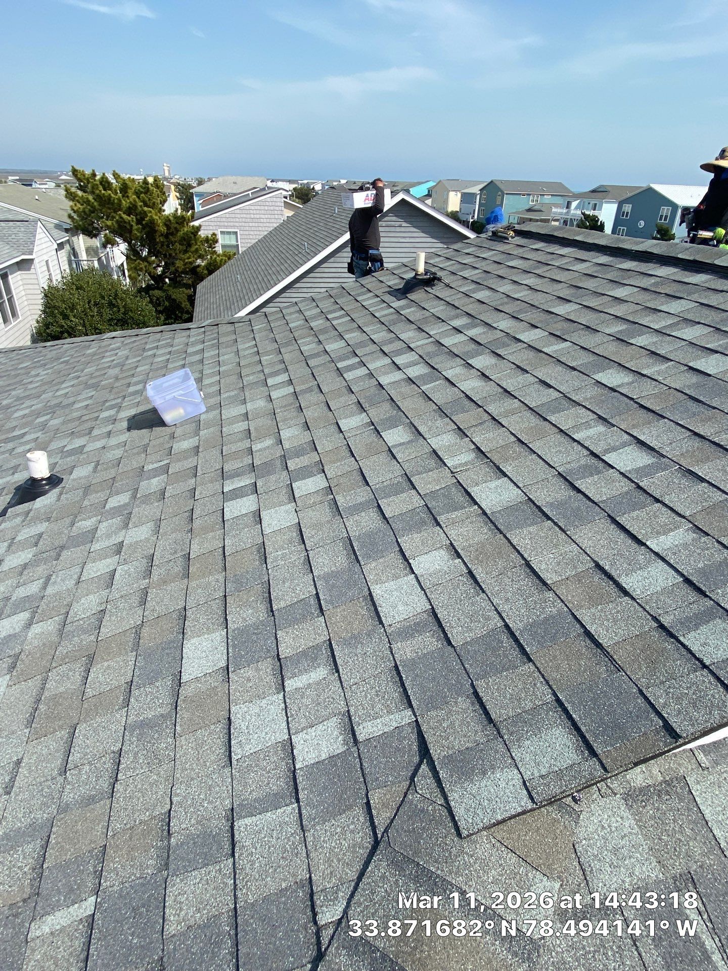 Sunset Beach FORTIFIED Roof Replacement with Georgetown Gray Landmark PRO Shingles by RGR Construction and Roofing, LLC