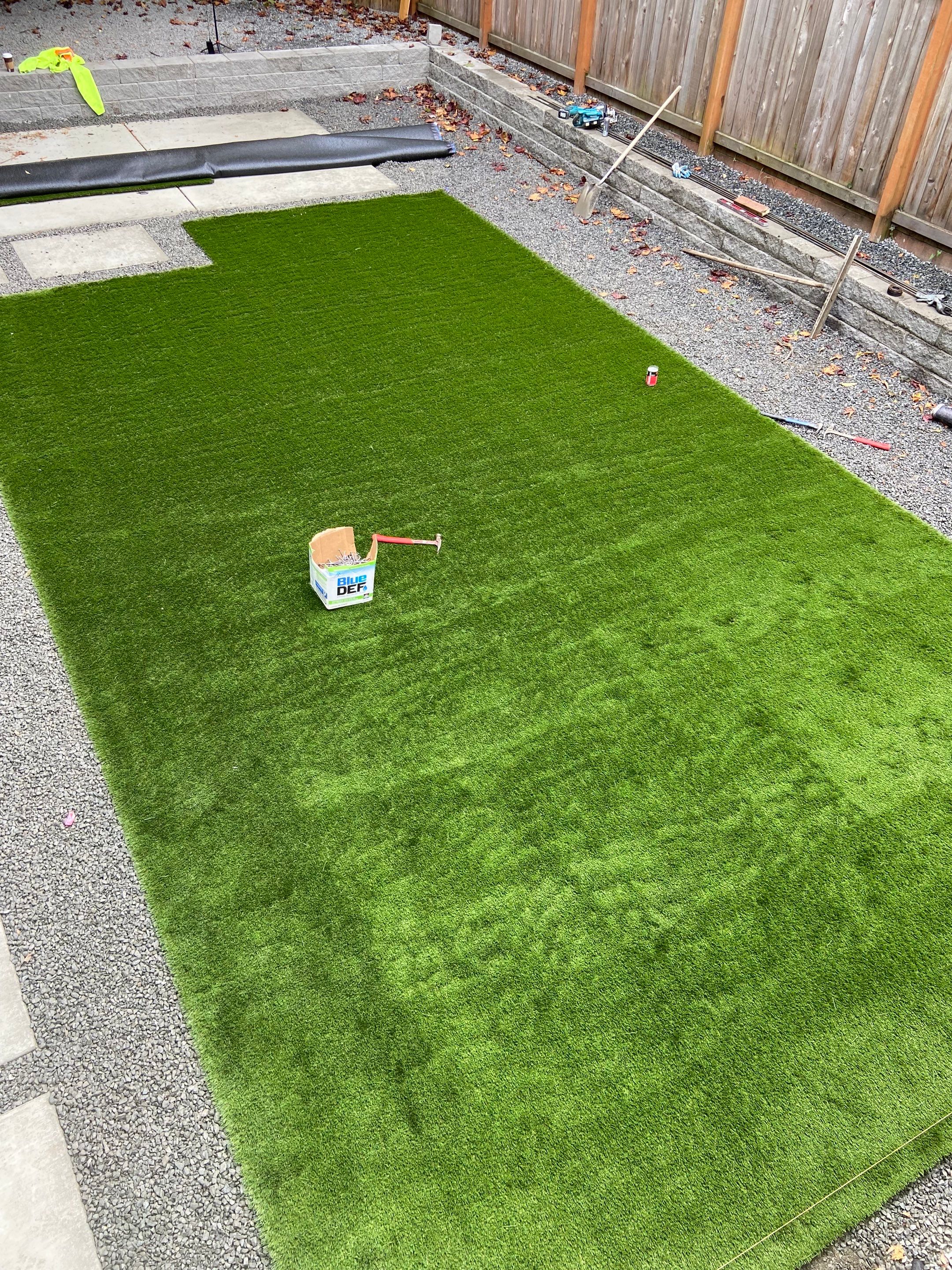 Turf Installation, Retaining Wall & Concrete Walkway | Seattle  by Jireh Asphalt & Concrete Inc 