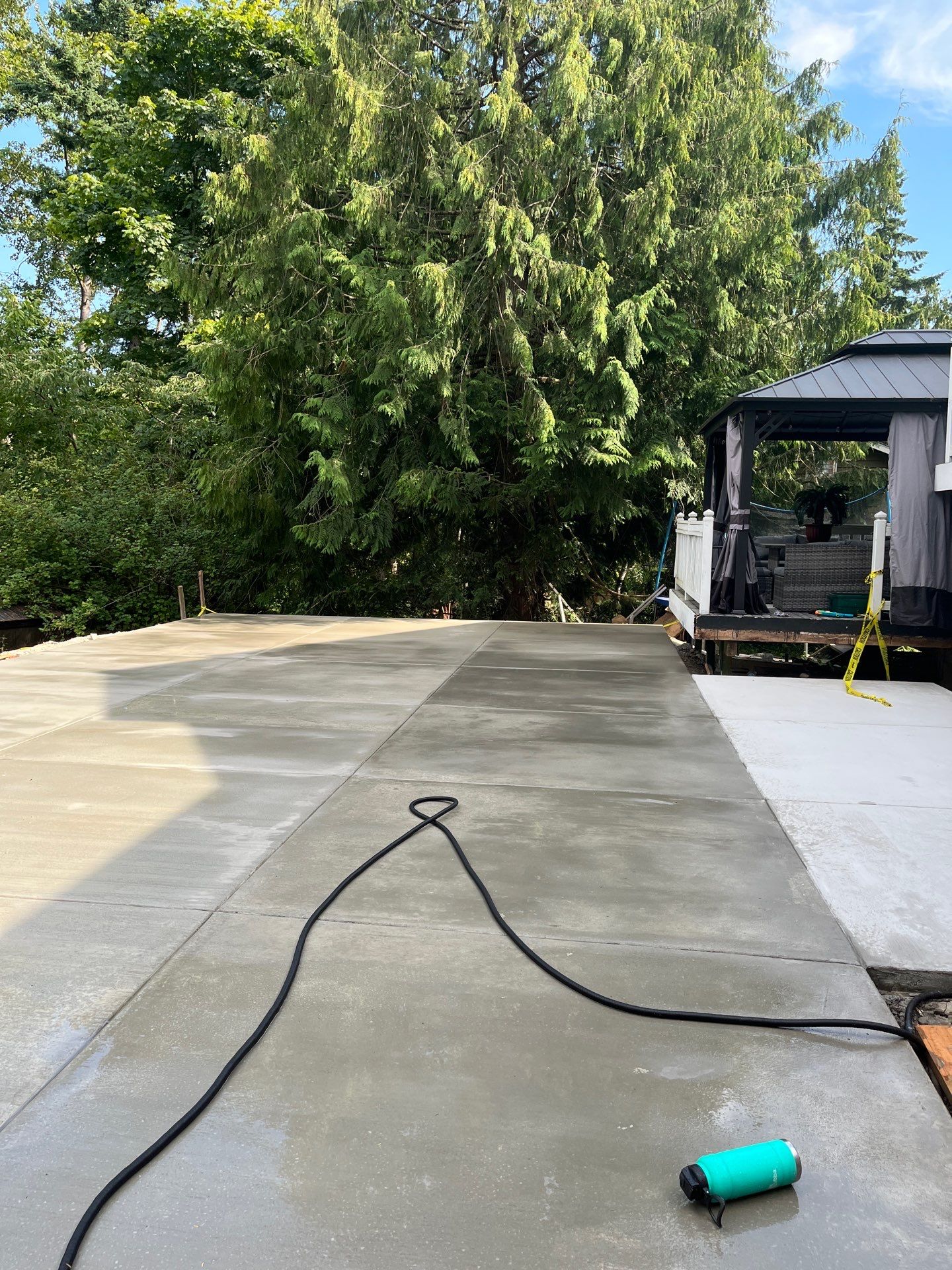 Concrete Back Patio Makeover  by Jireh Asphalt & Concrete Inc 