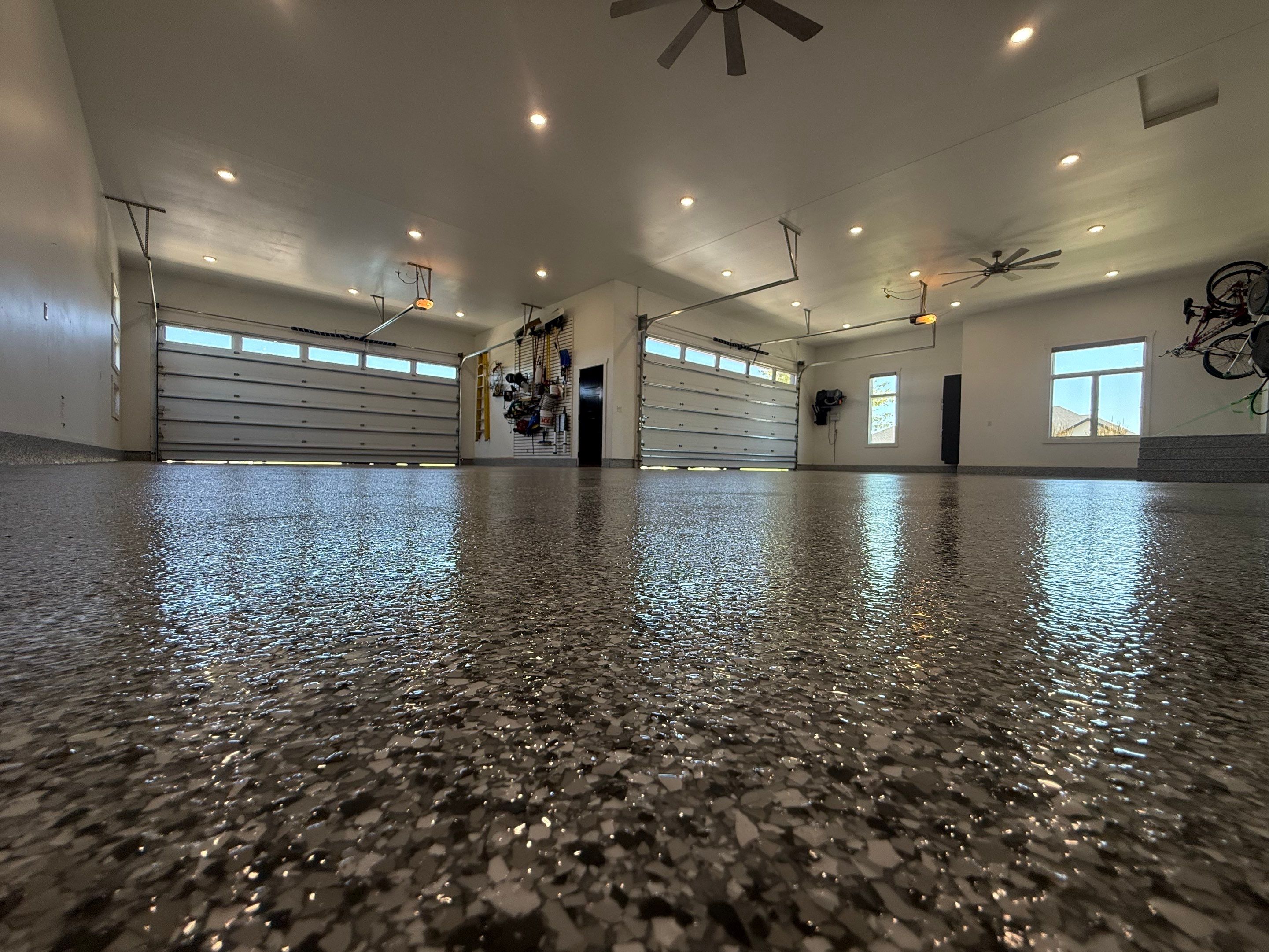 Gravel Flake Garage Floor Coating in Yankton by Select Painting, Coatings & Garage Cabinets