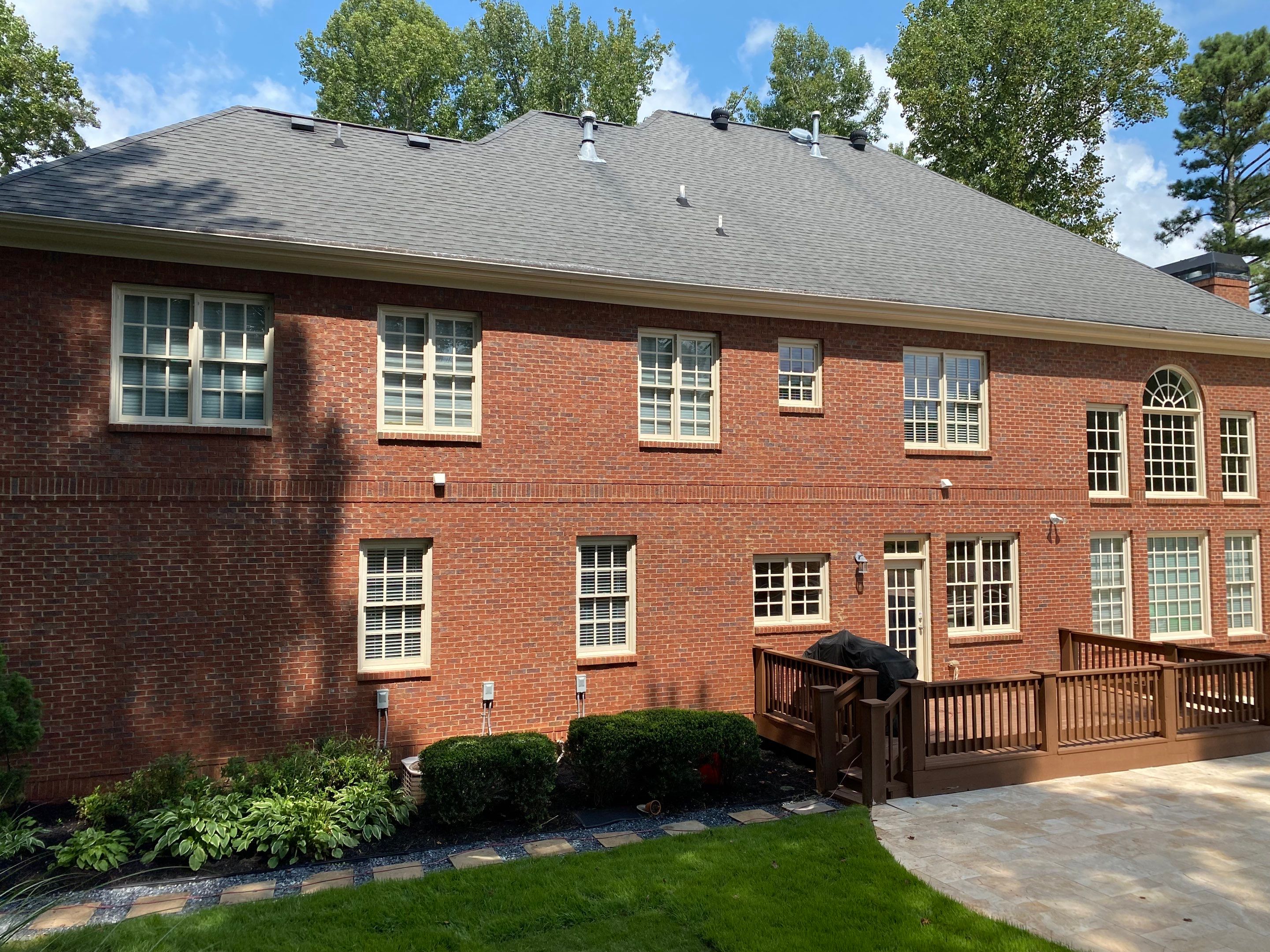 Exterior Trim and Garage Door Painting for Alpharetta Brick Home by Swift Home Renovations