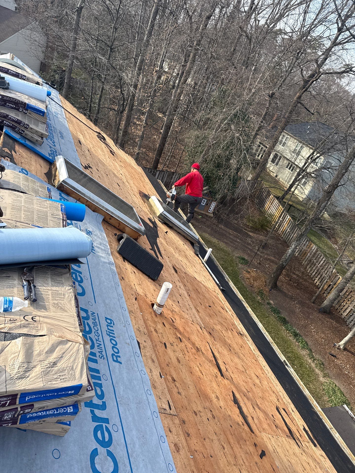 Fairfax Station :Residential Roof Replacement with CertainTeed Landmark Pro in Max Def Drift Wood  by RM Banning, Inc.