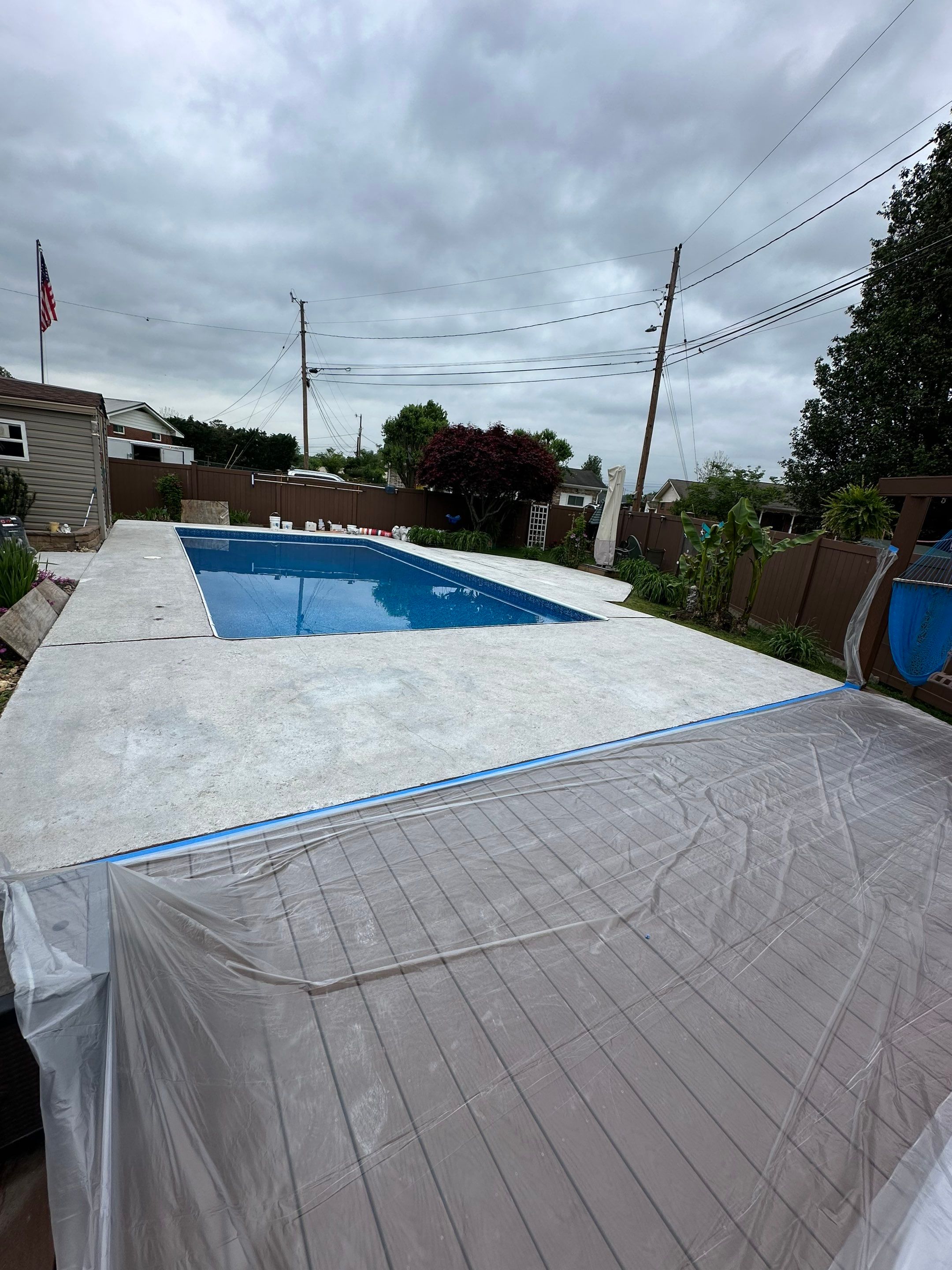 Beautiful Pool Deck in Rossville, GA by Elite Floor Solutions