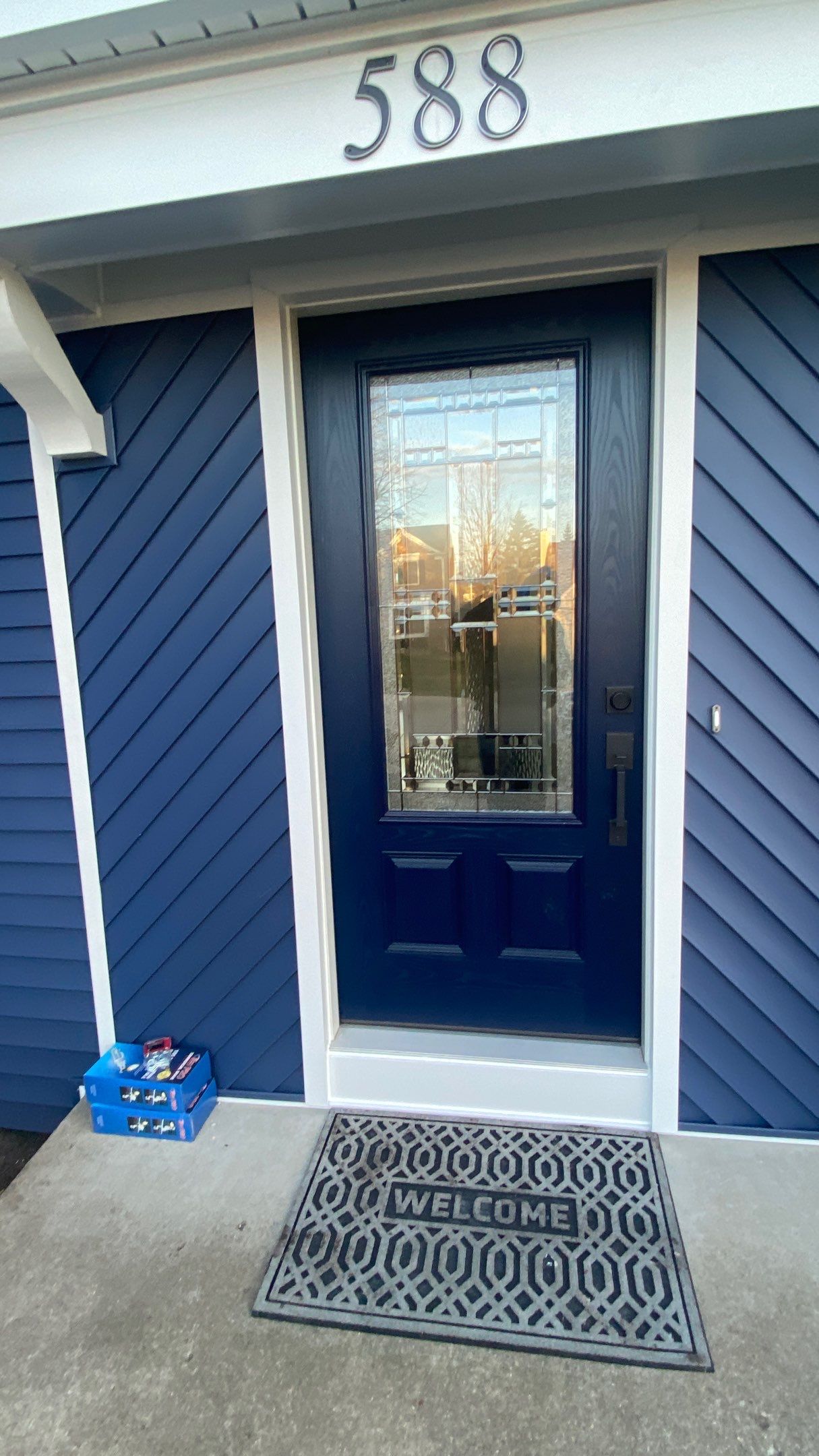 Siding Replacement using Certainteed Restoration Classic D4 Midnight Blue by 180 Contractors