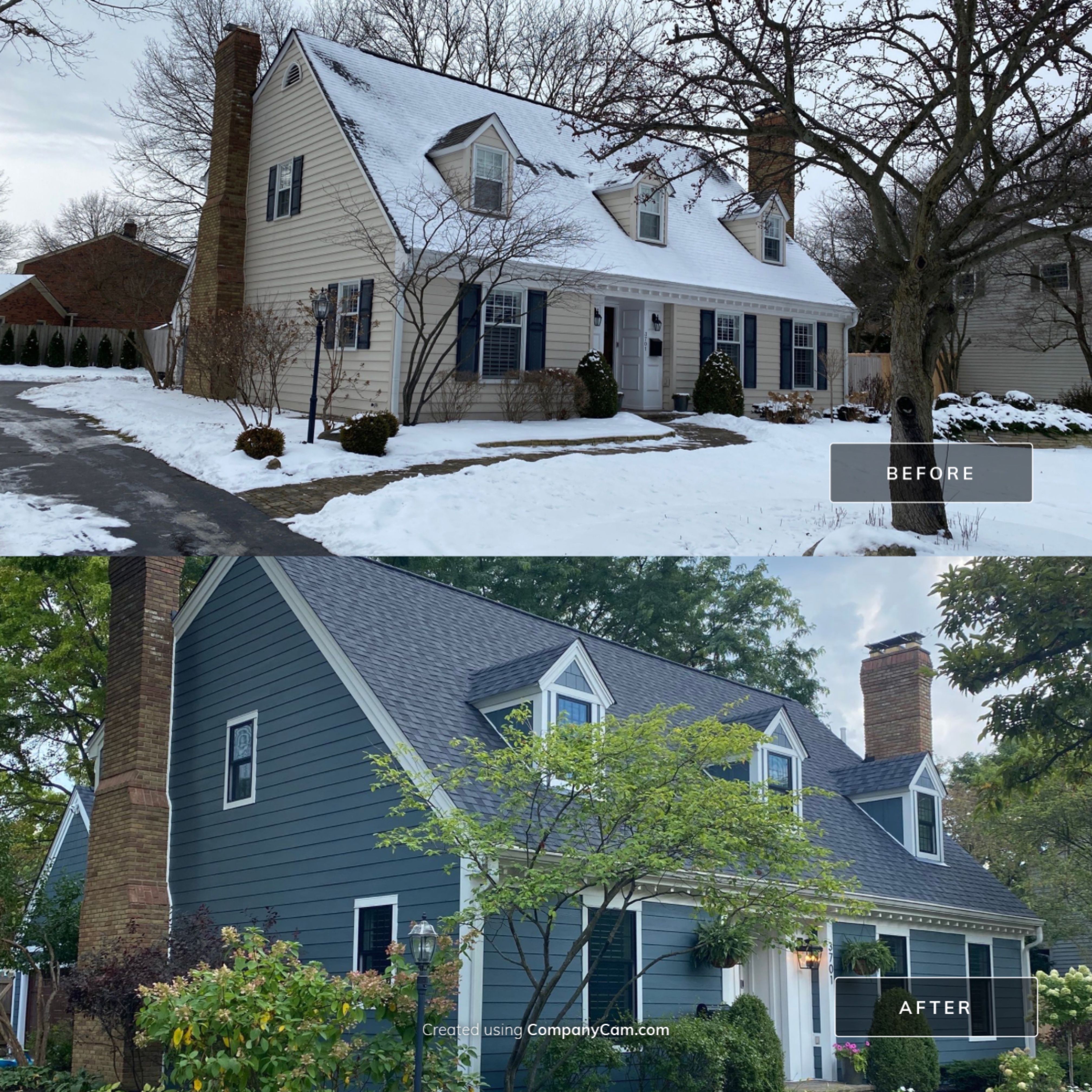 Residential Roofing Installation using James Hardie Fiber Cement Lap Siding and Certainteed Landmark Pro Shingles by Best Exteriors Inc