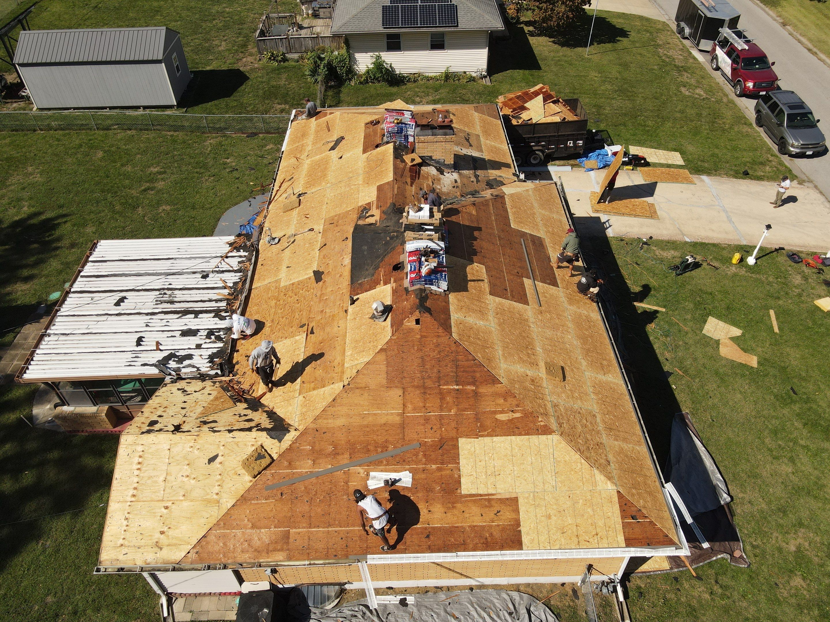 Residential Roof Replacement and Decking by Summit Roofing