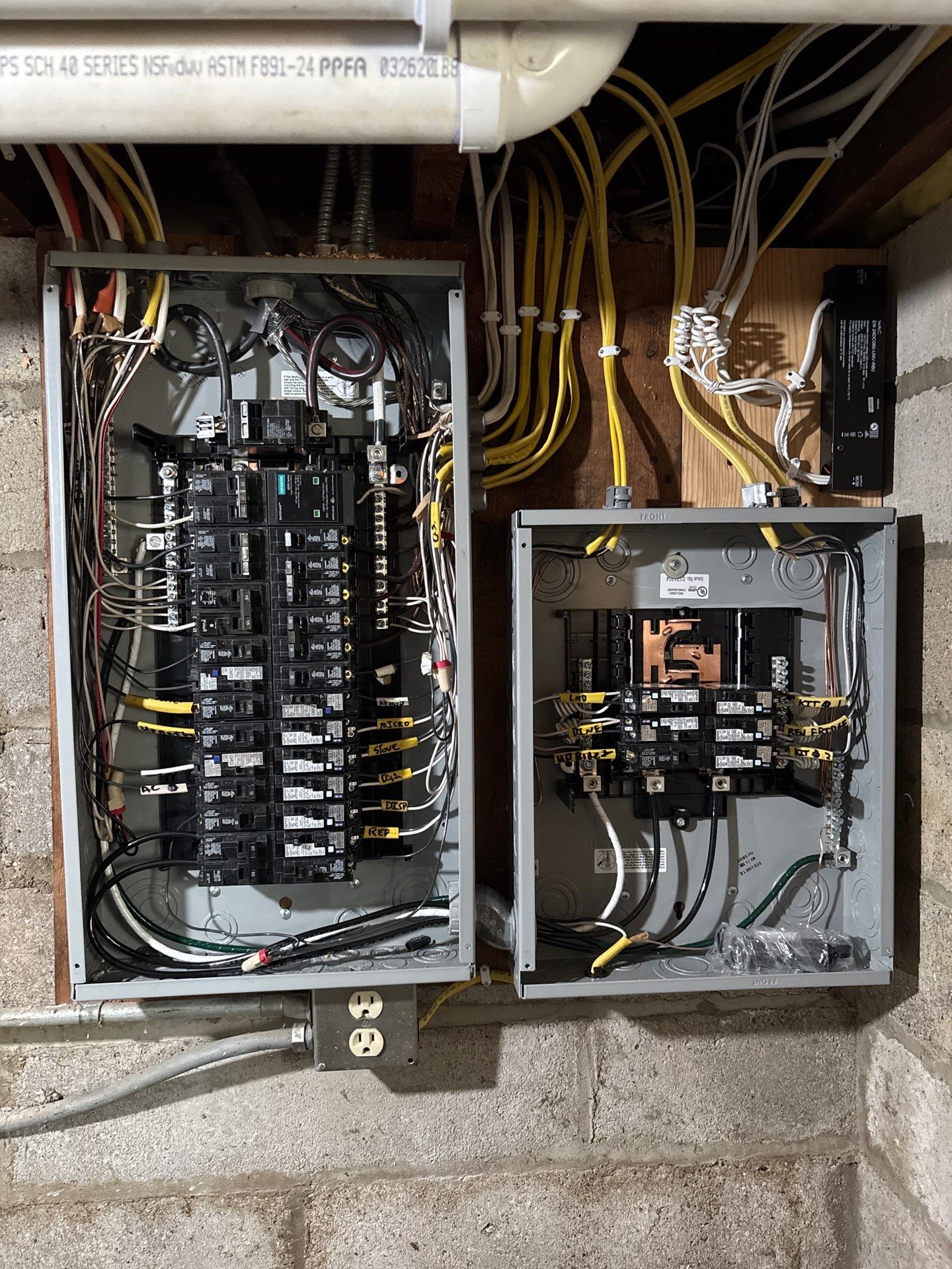 Dual Electrical Service Panel Installation and Circuit Wiring in Minneapolis by Walter Electrical Contractors