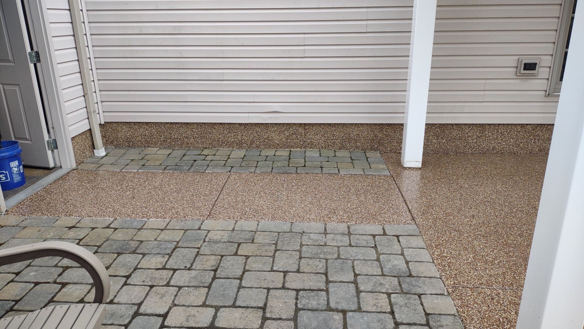 Patio with Stone Removal (Chestnut) - Poland, OH by Alexander Concrete Coatings