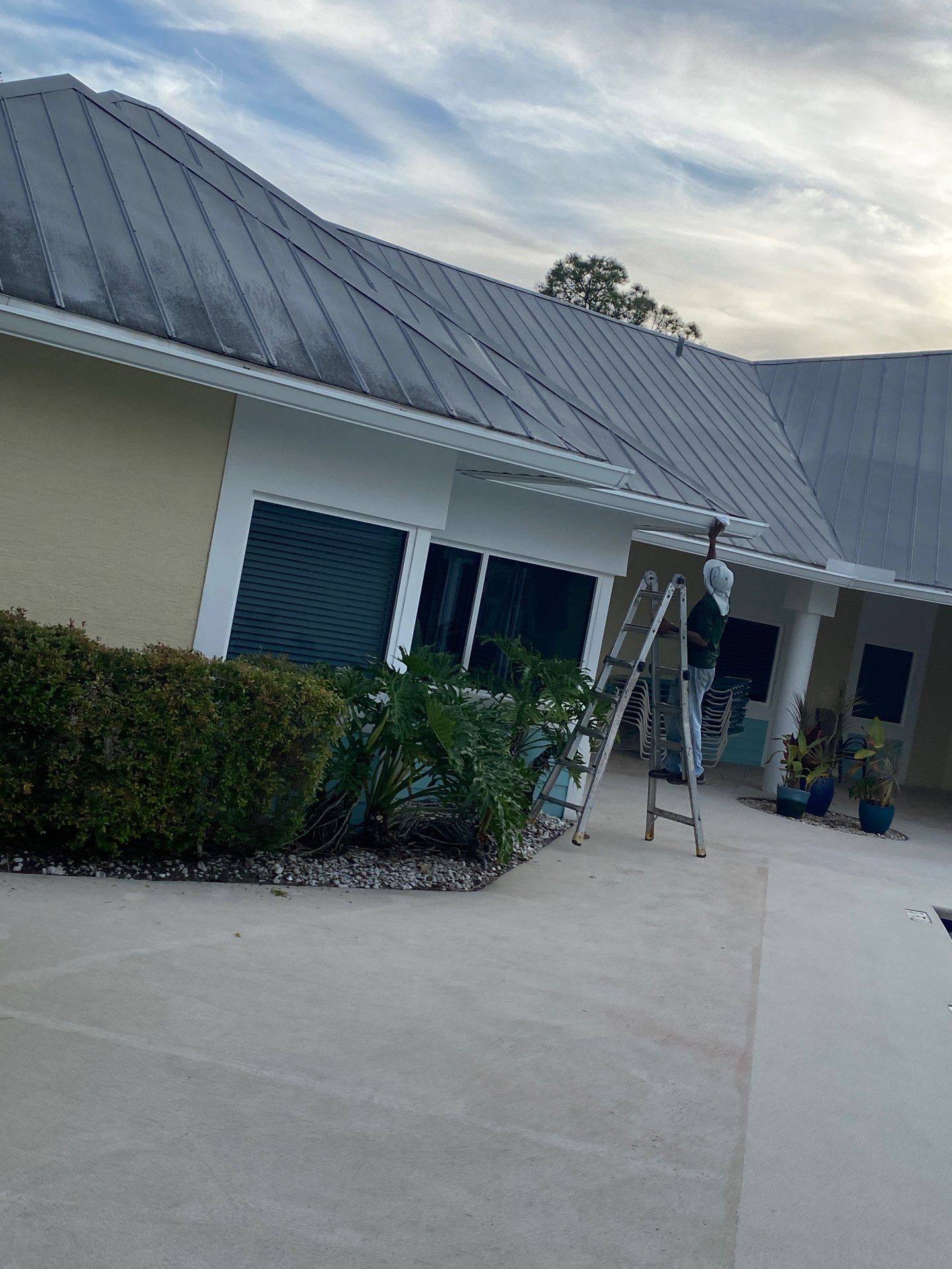 White K-Style Gutters in Fort Myers FL by Gutter Professors