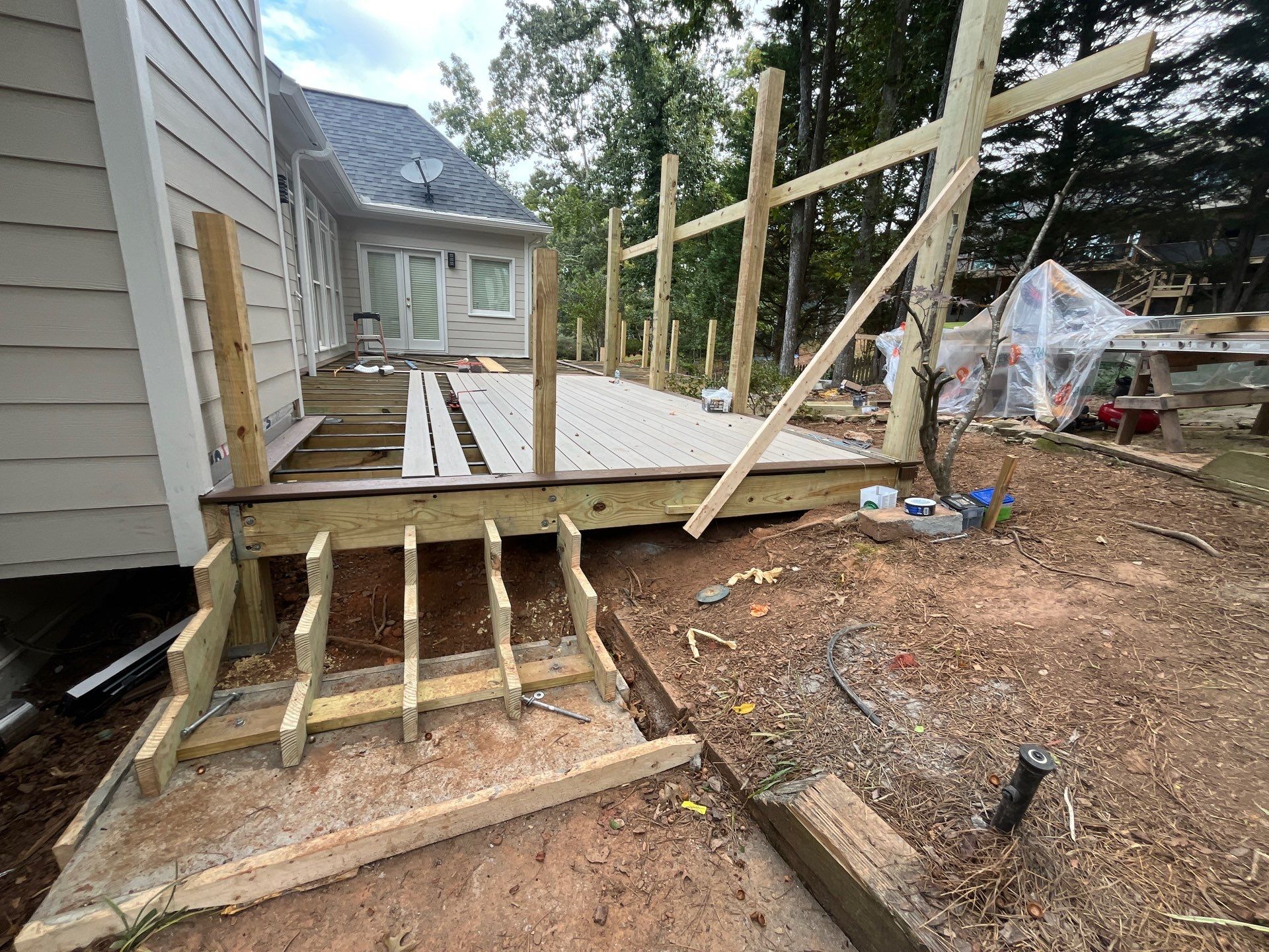 Marietta, GA Color Plus Siding Installation and Deck Build by Nelson Exteriors 