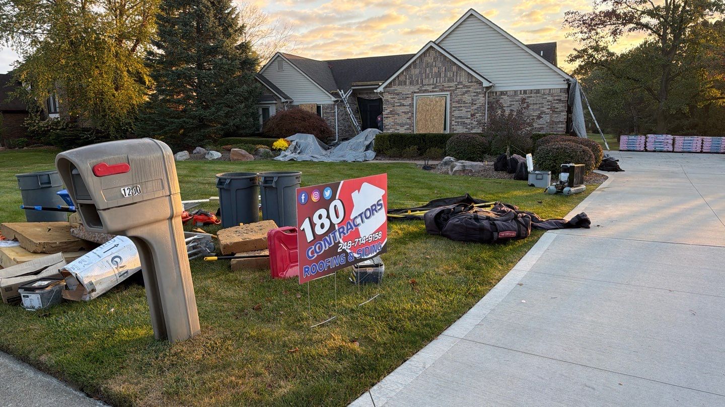 Roof Replacement using Owens Corning Teak by 180 Contractors